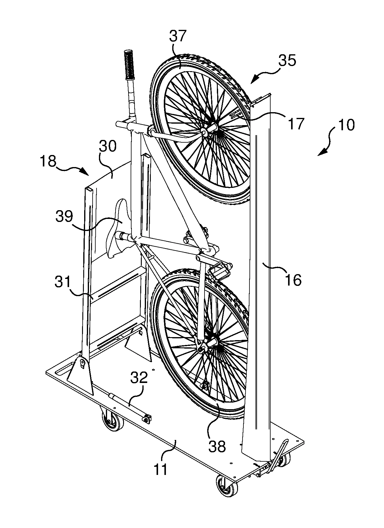 Chariot pour transporter une bicyclette