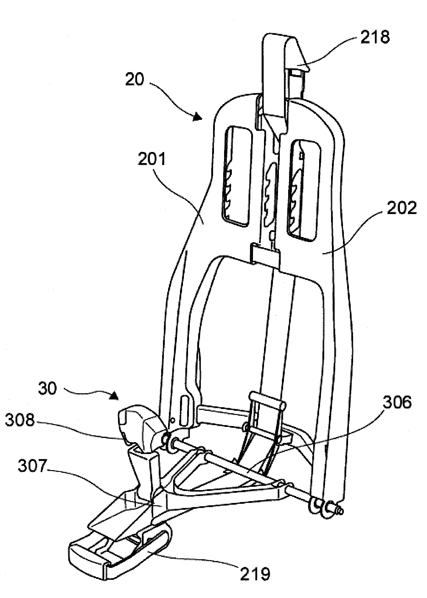 Siege auto a structure rigide amelioree.