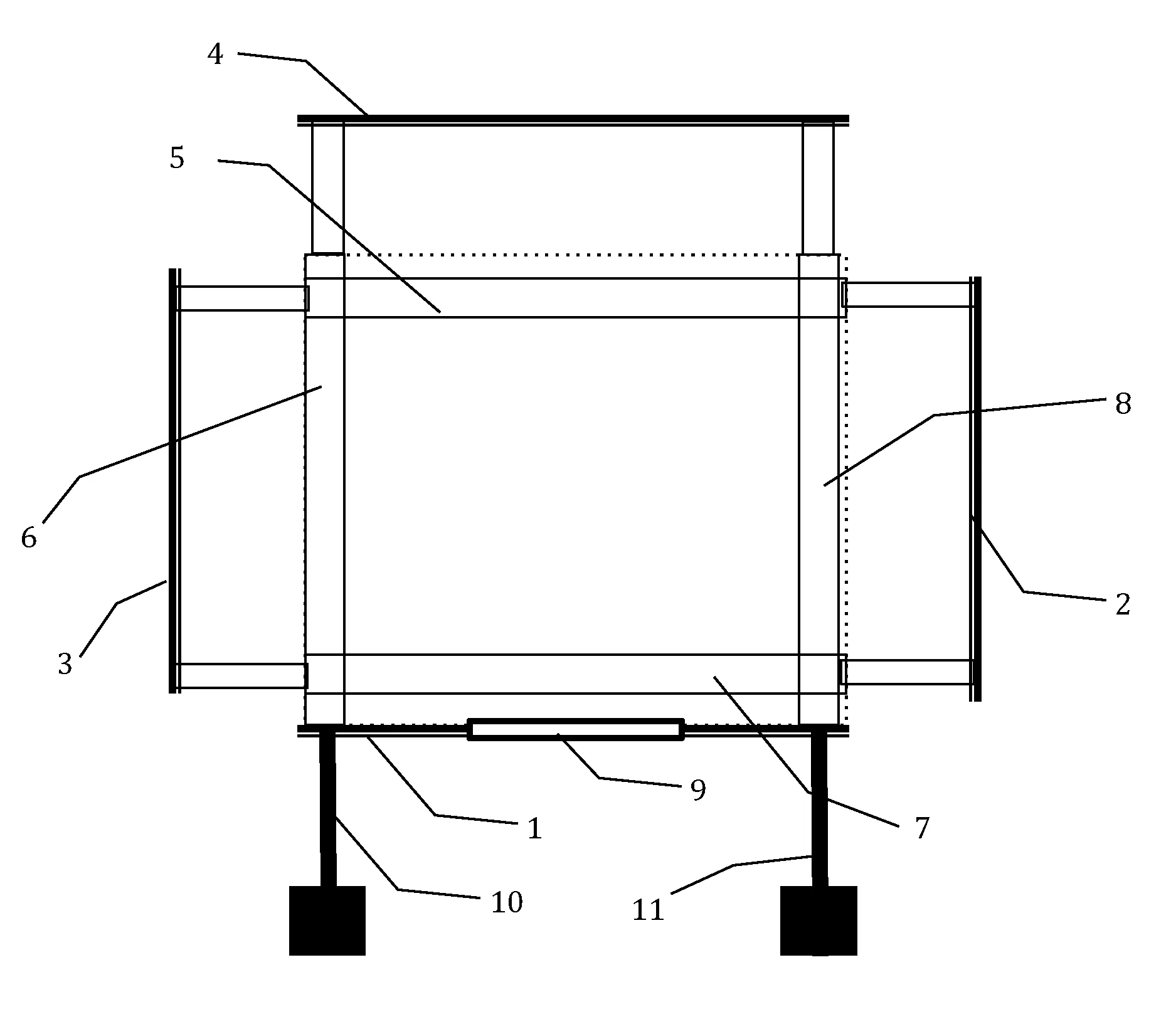 Procede de construction d’un poste interieur a haute tension a isolement dans l’air type cabine.