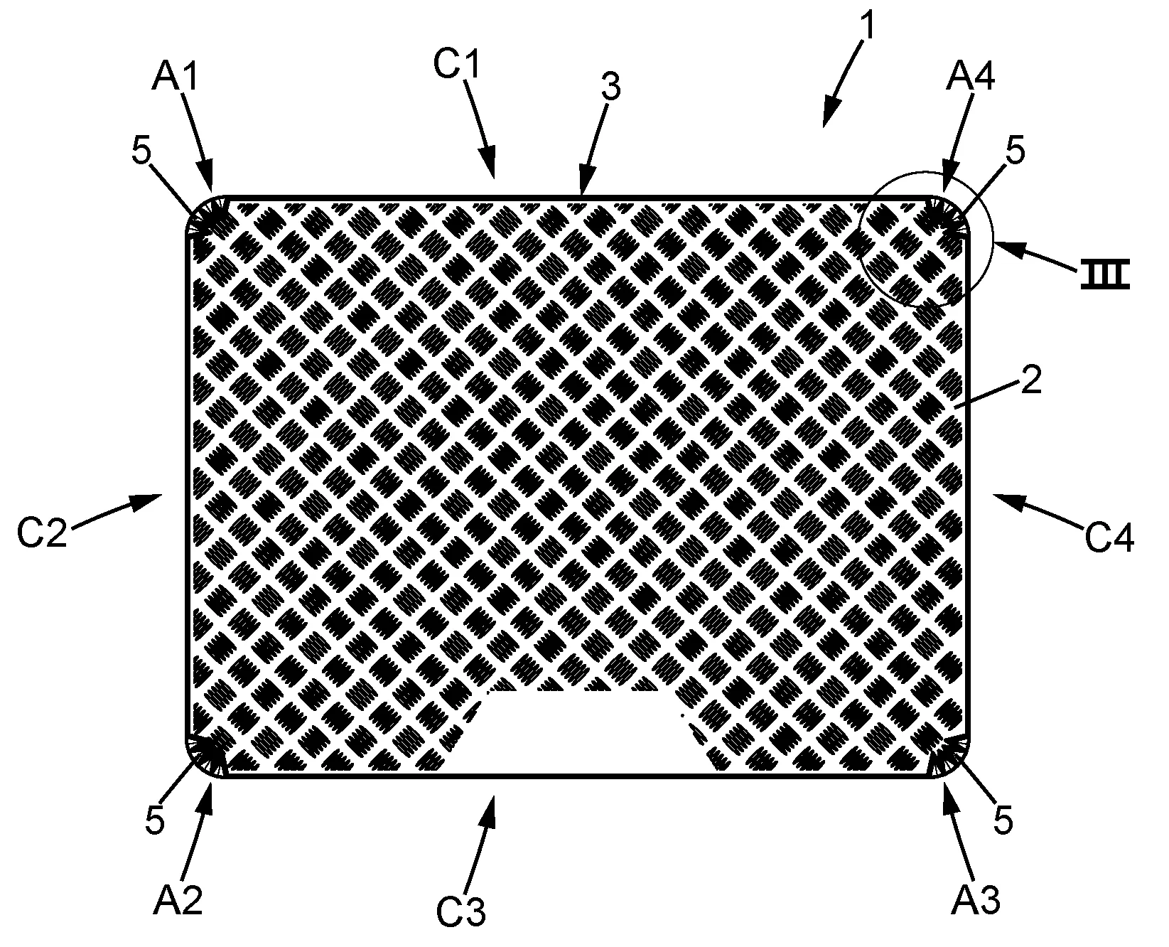 Tapis amovible a rebord pliable