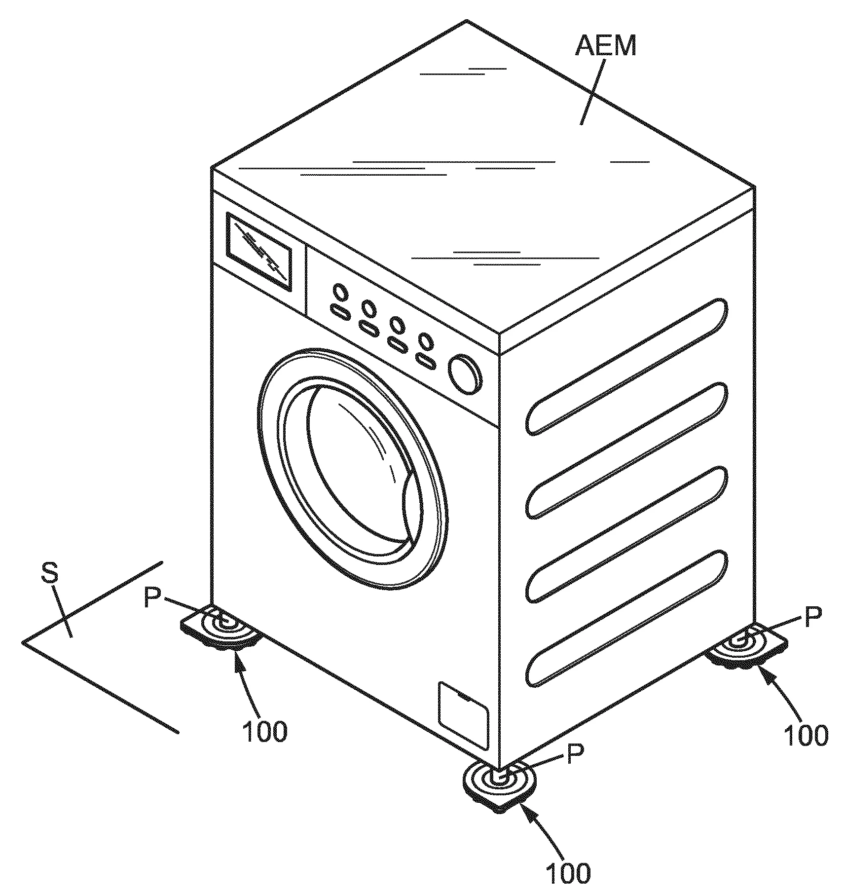 Dalle anti-vibration pour appareil vibrant