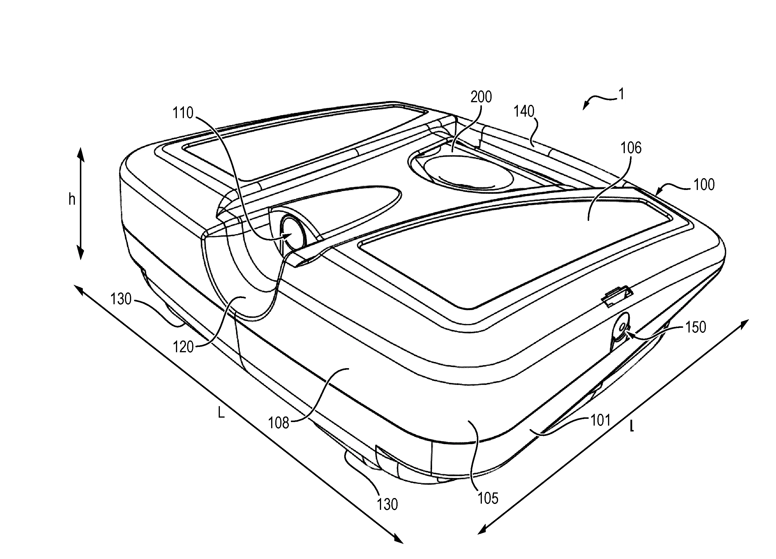 Boitier de bouteille de gaz avec cone de guidage