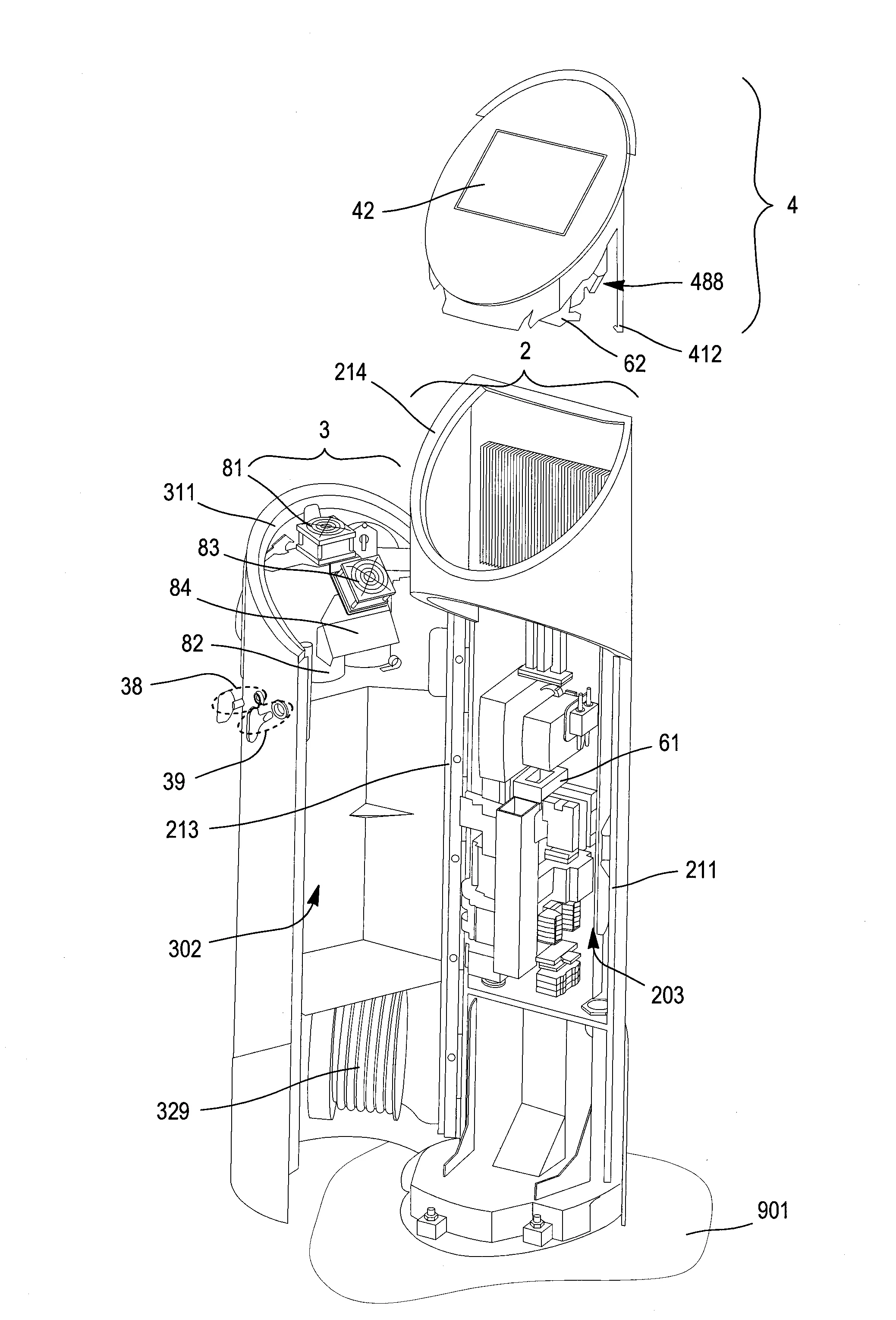 Architecture de borne de rechargement electrique en libre service