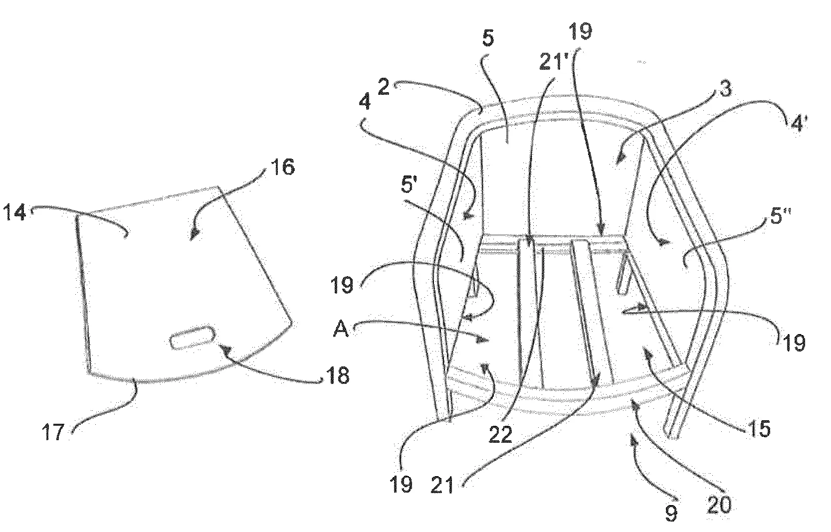 Siege avec plaque d'assise amovible.