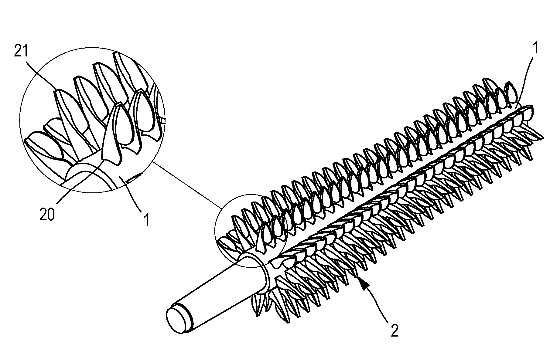 Dispositif applicateur d'un produit de type fluide ou pateux sur des fibres keratiniques