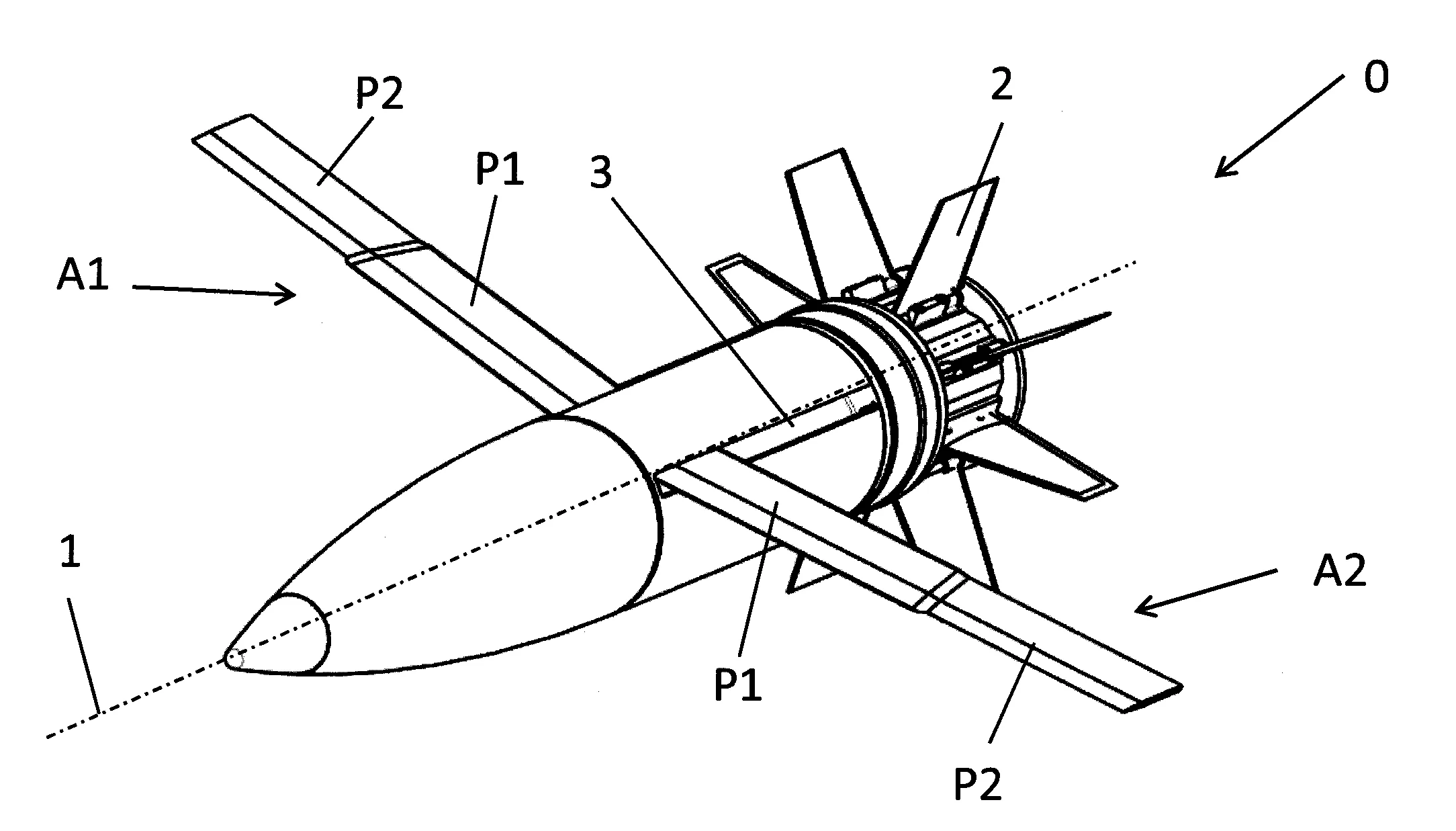 Projectile balistique comprenant un mecanisme d'ouverture d'ailes et procede d'utilisation d'un tel projectile balistique