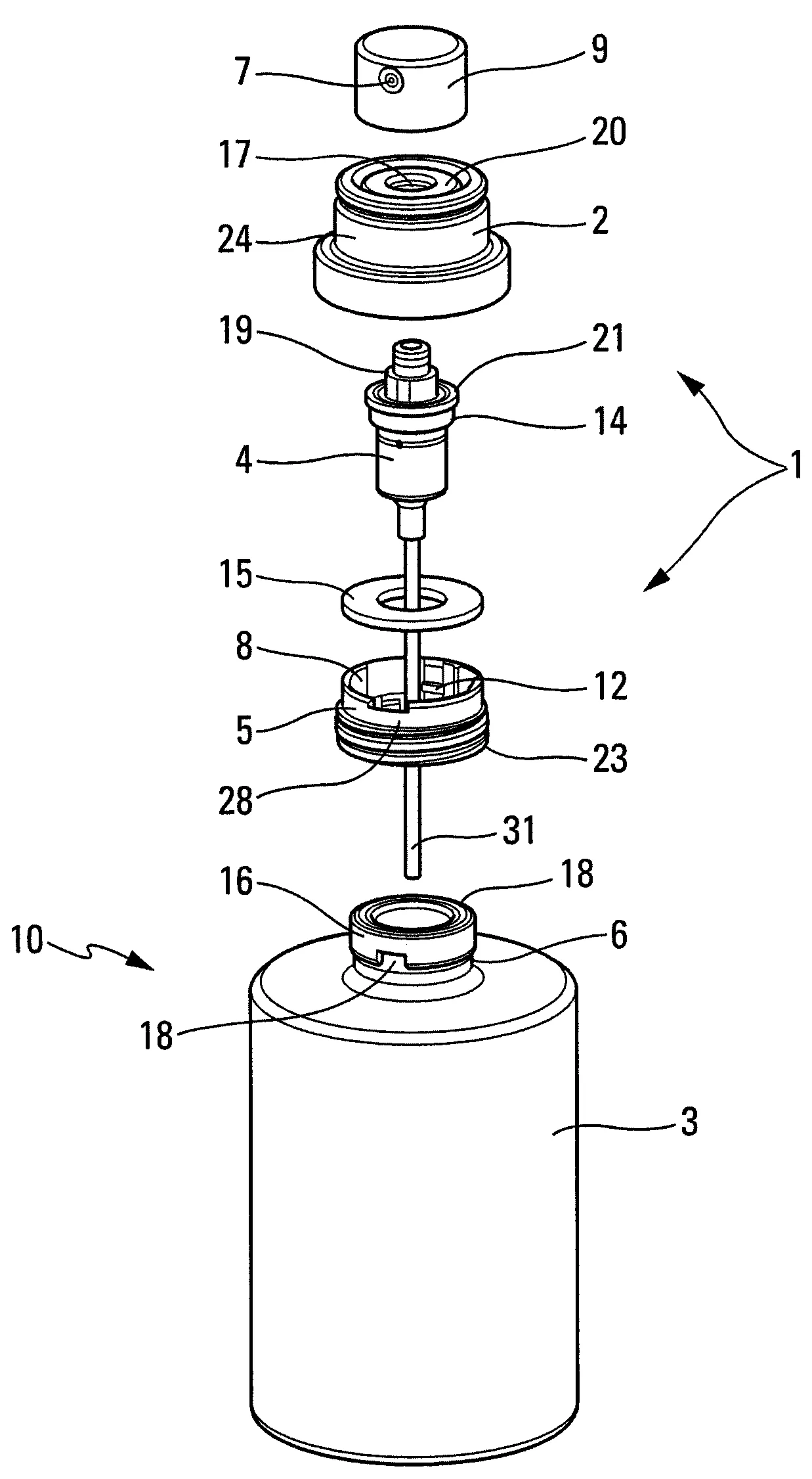 Pompe encliquetable demontable-remontable par vis