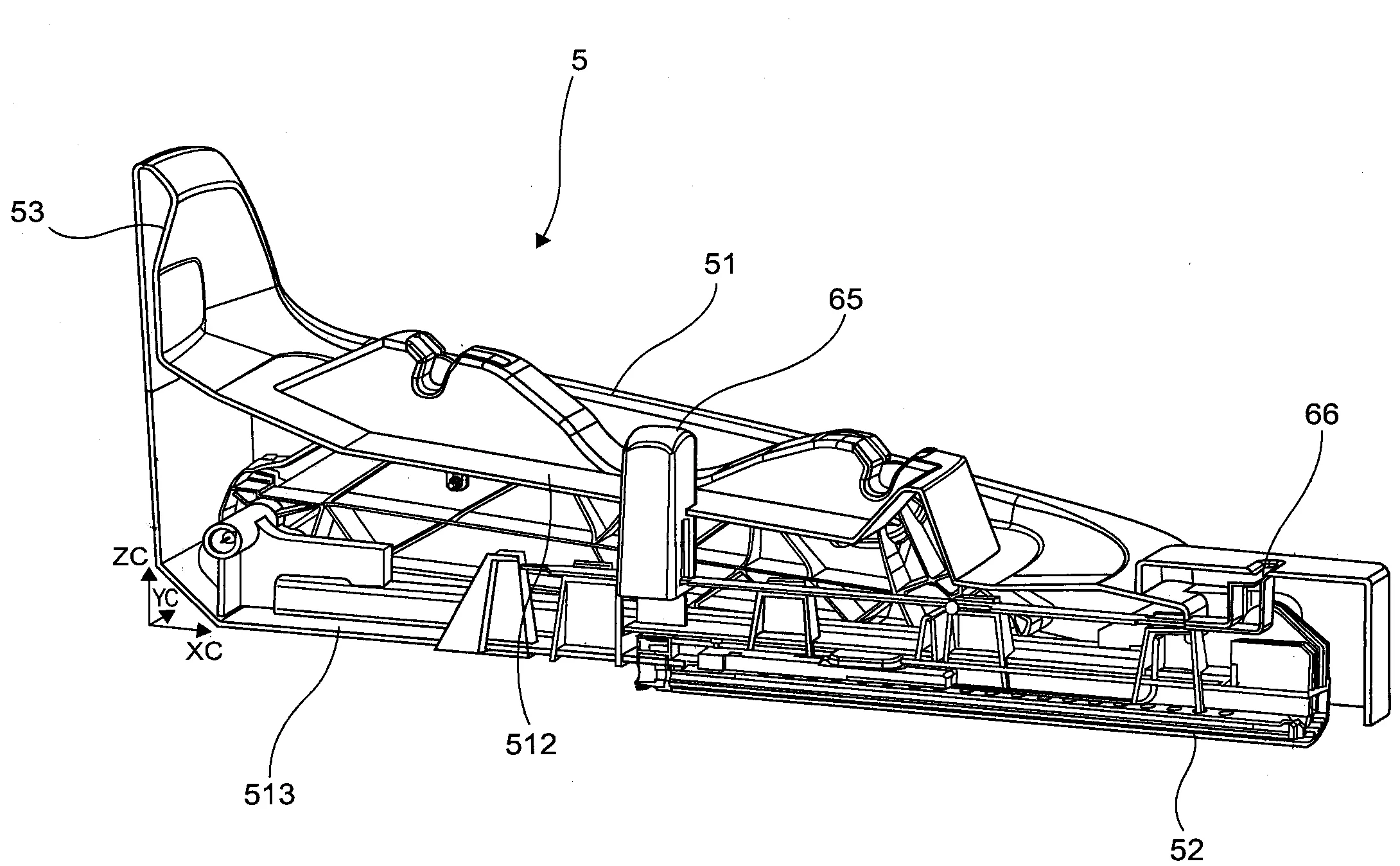 Siege auto muni d'une jambe de force repliable et embase de siege auto correspondante
