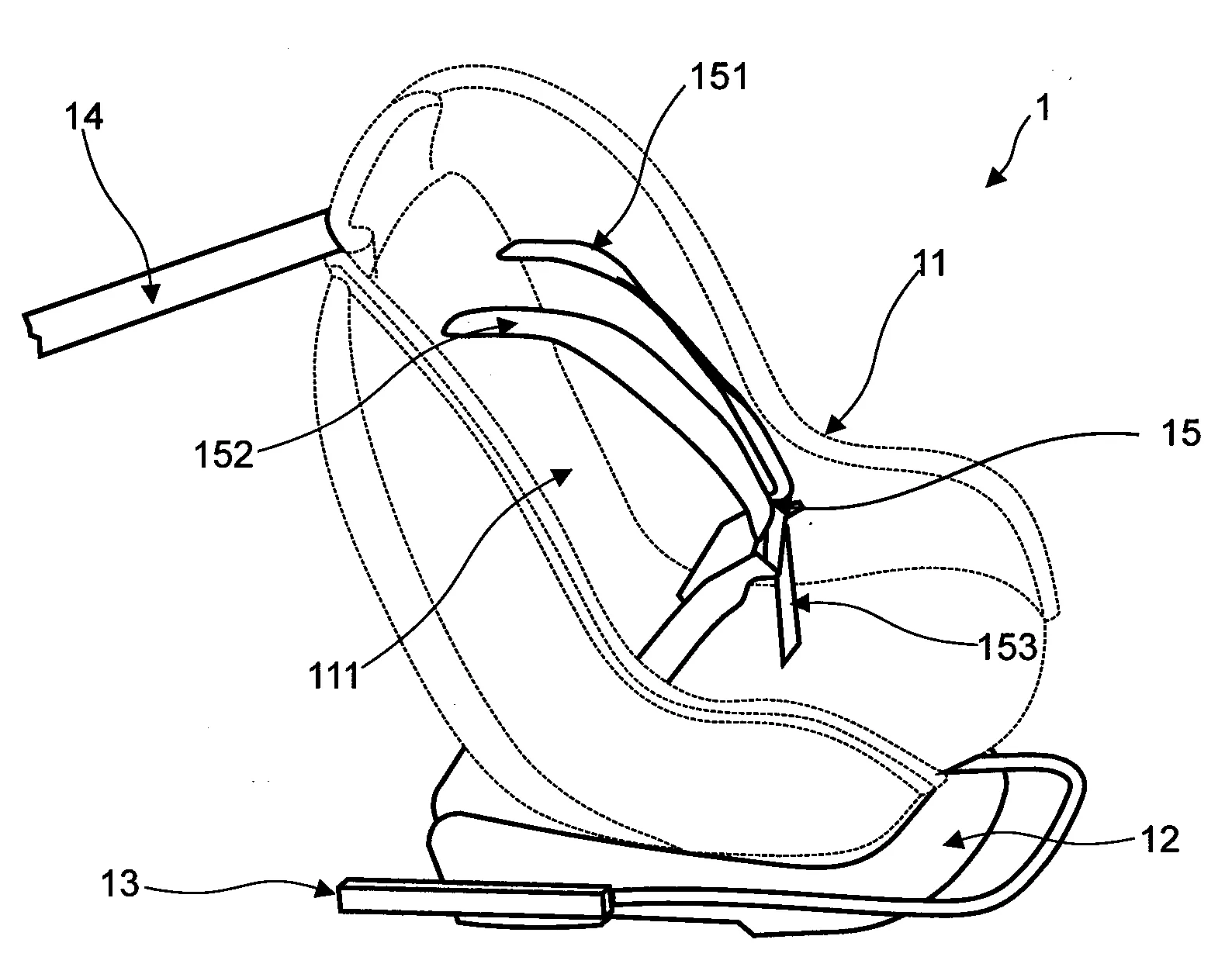 Siege auto comprenant des moyens de detection de chocs