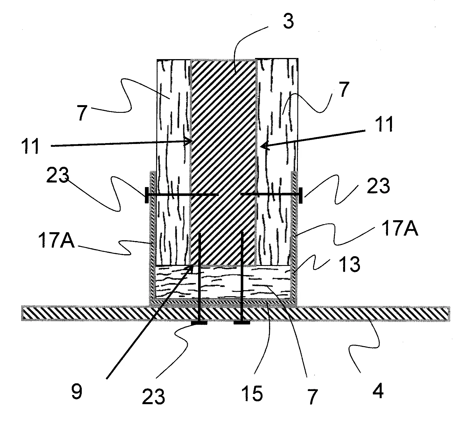 Element de construction et dispositif de renforcement associe