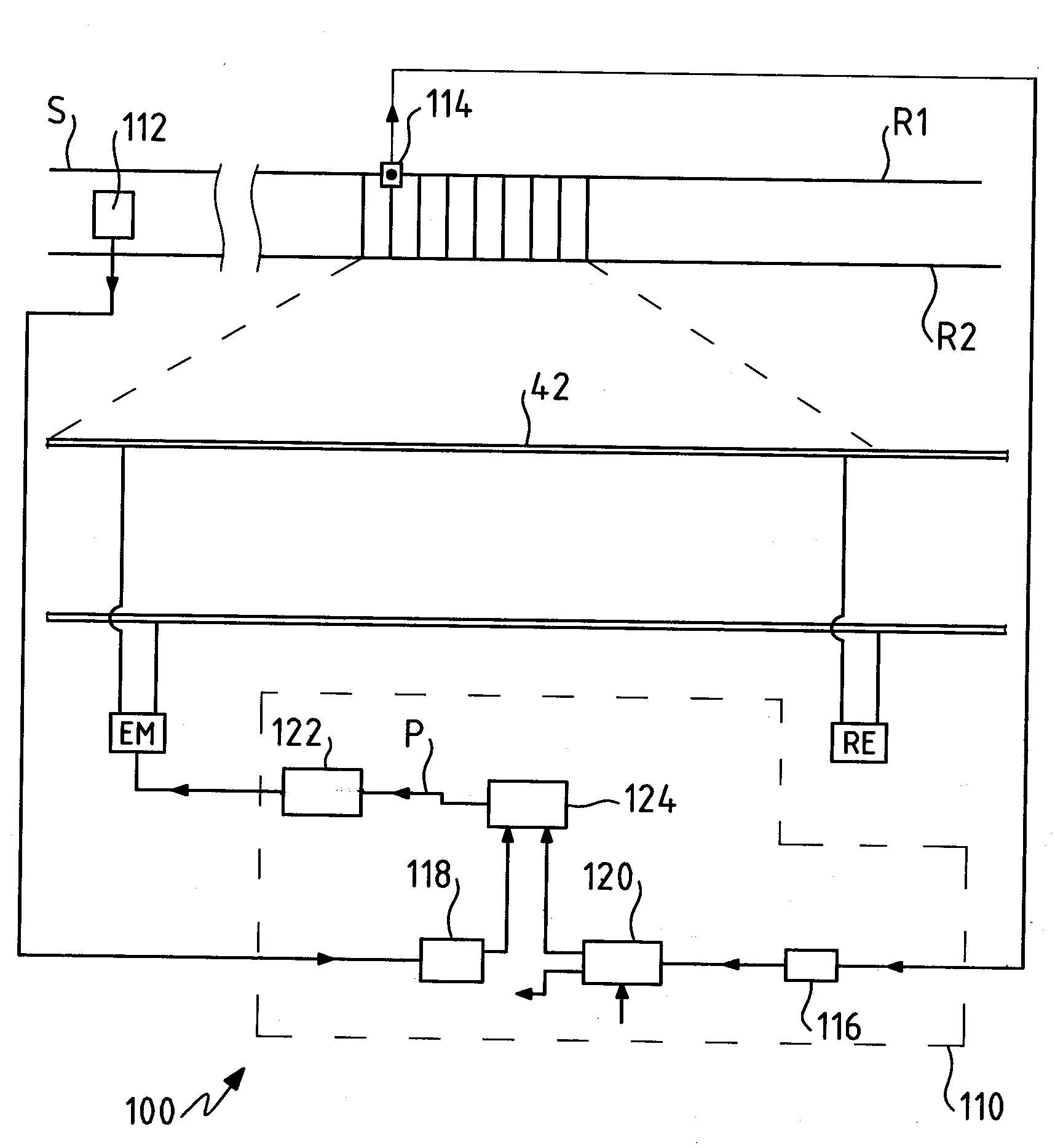 Dispositif pour reguler en puissance un circuit de voie d'un canton, systeme comprenant un tel dispositif et procede de regulation