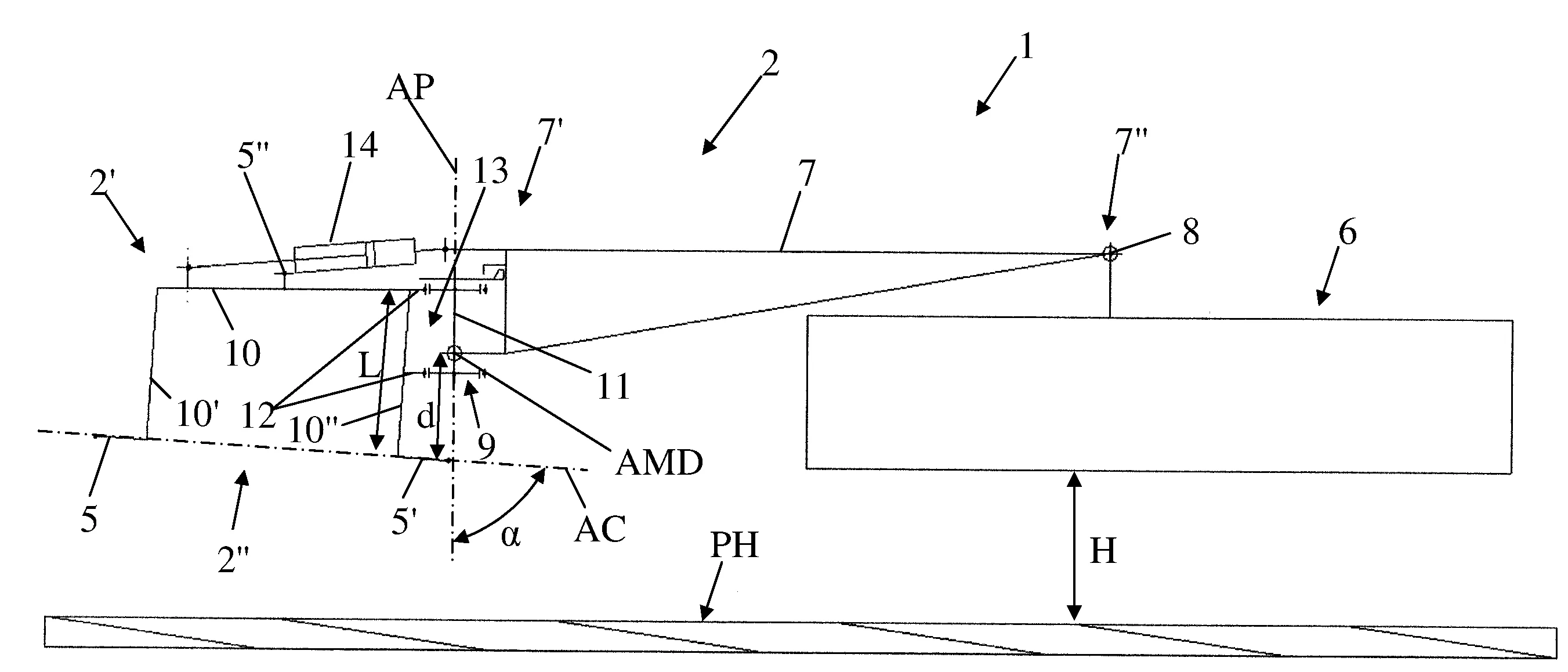 Machine agricole portee avec un groupe d'outils pouvant etre deporte lateralement