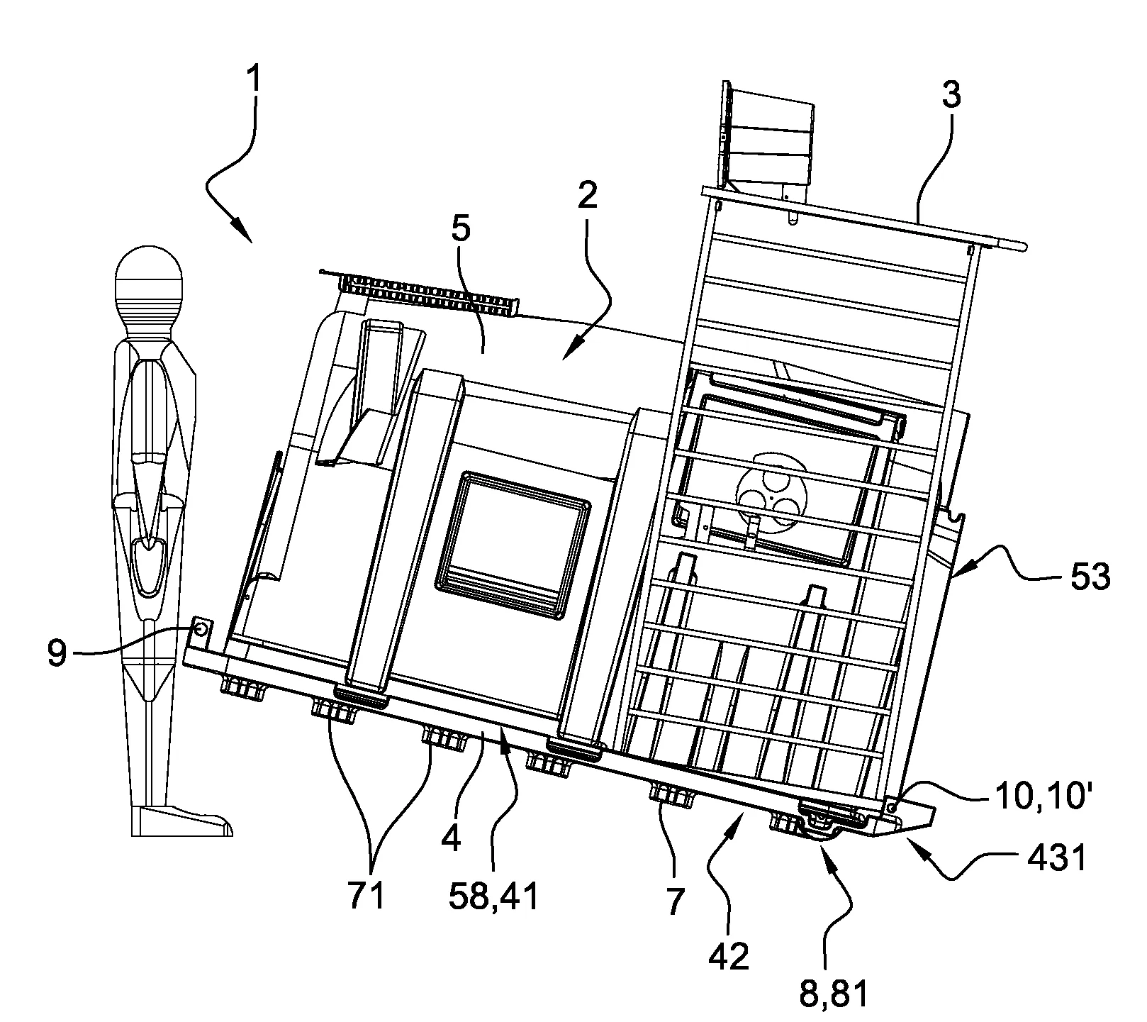 Structure d'accueil pour au moins un animal d'elevage