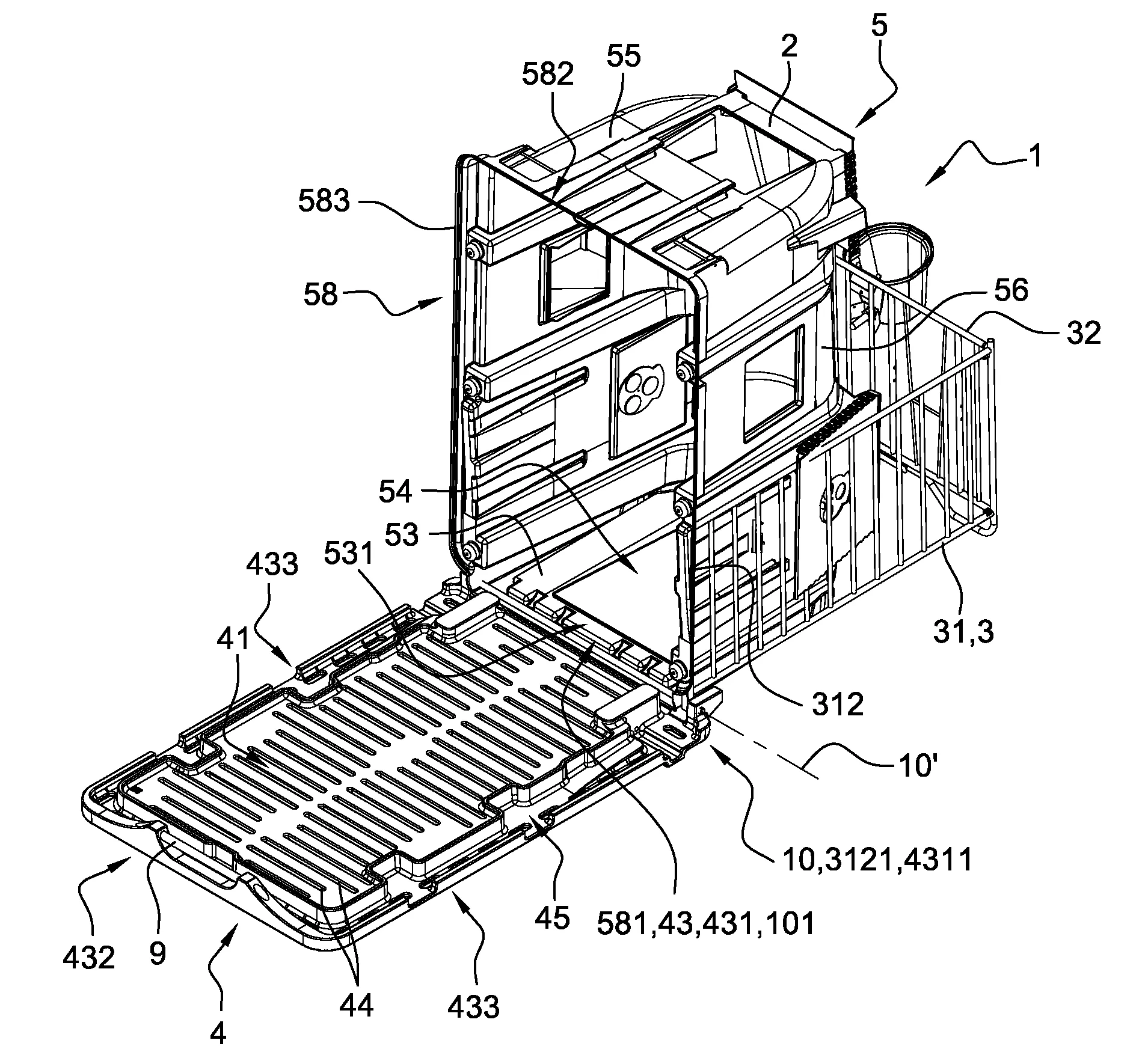 Structure d'accueil pour un animal d'elevage, en particulier un veau