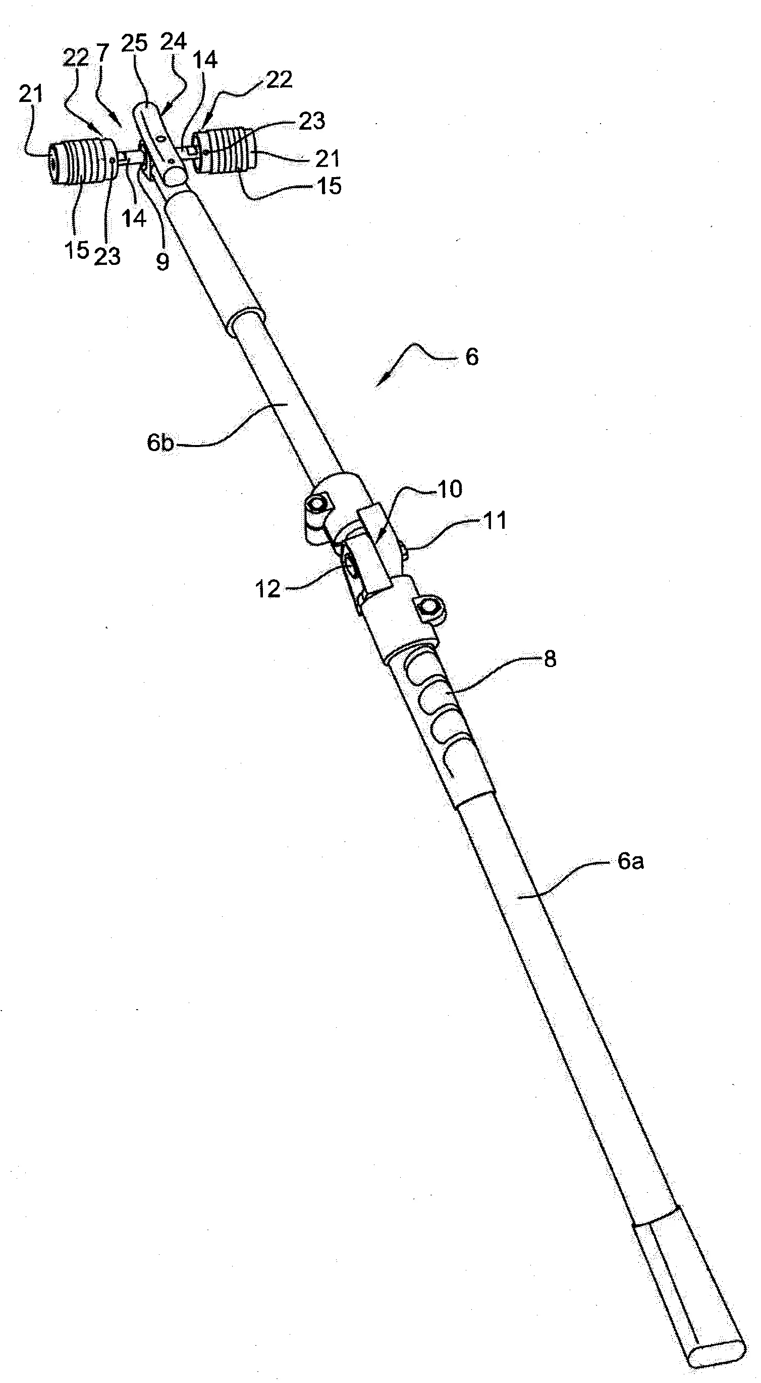 Dispositif d'application d'un element adhesif sur une surface metallique