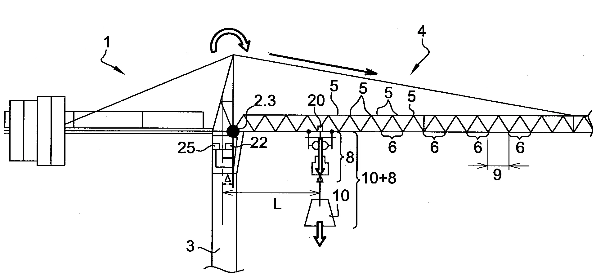 Procede de definition d’une courbe de charges optimisee pour grue, procede et dispositif de controle pour controler la charge suspendue a une grue a partir de la courbe de charges optimisee