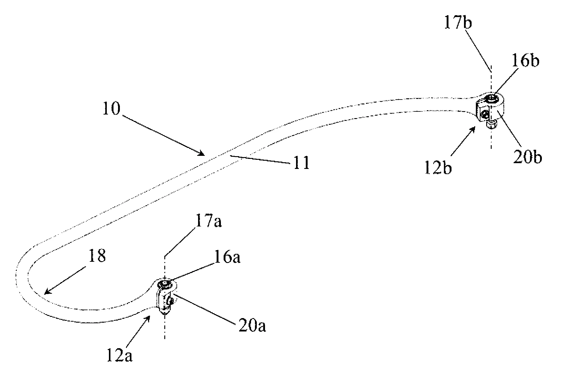Bras secoueur pour machine a recolter, et machine a recolter pourvue d'une pluralite de bras secoueurs.