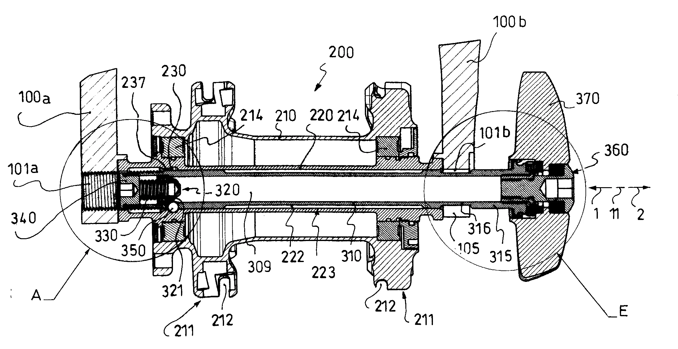 Broche de fixation et moyeu pour roue de cycle
