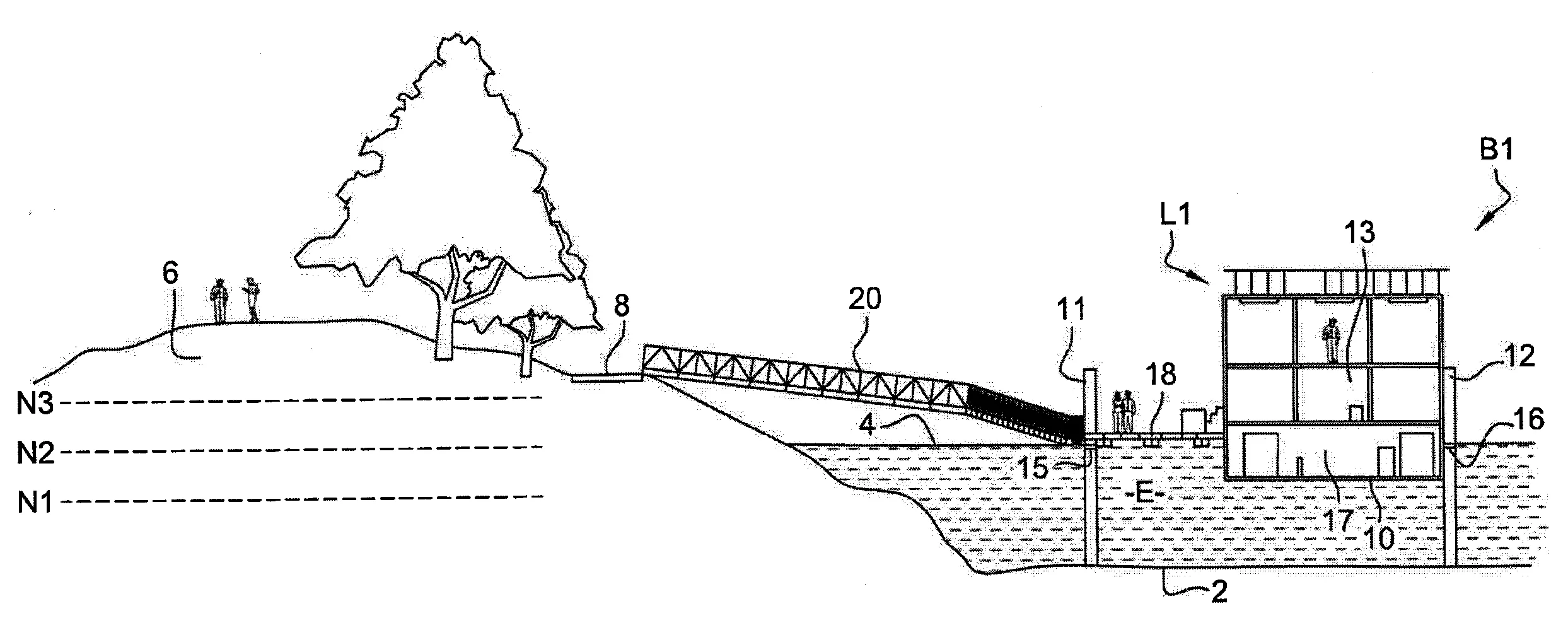 Procede de realisation d'un amenagement pour lutter contre des inondations