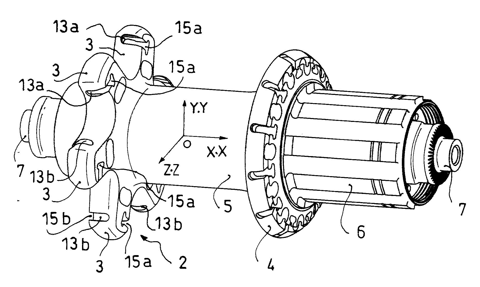 Moyeu pour roue de cycle, roue et cycle equipes d'un tel moyeu