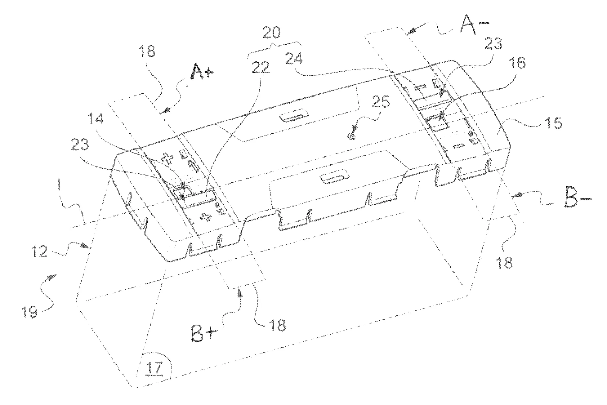 Dispositif de mise en securite d'une batterie et procede