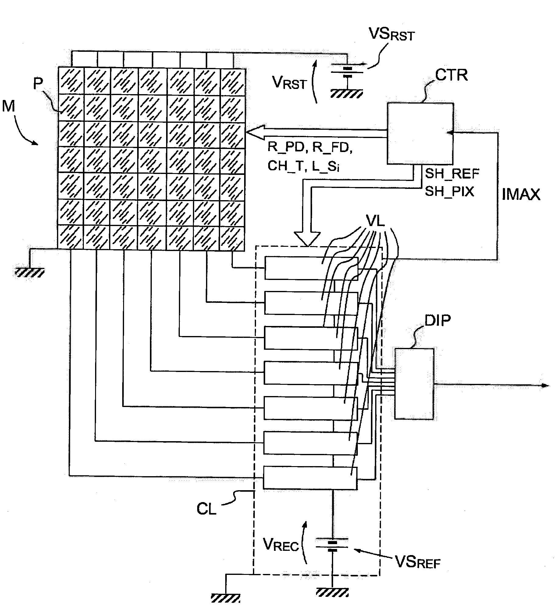 Capteur d'image a pixels actifs avec fonctionnement en mode d'obturateur global, soustraction du bruit de reinitialisation et lecture non destructive