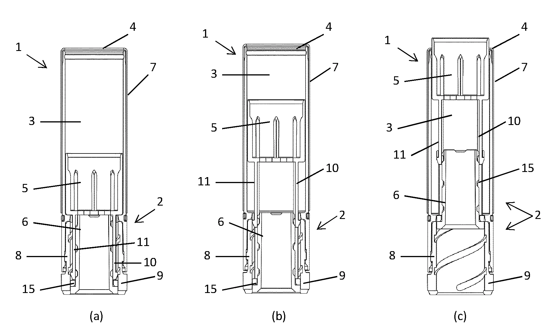 Receptacle pour produit cosmetique, muni de moyens de deplacement telescopiques