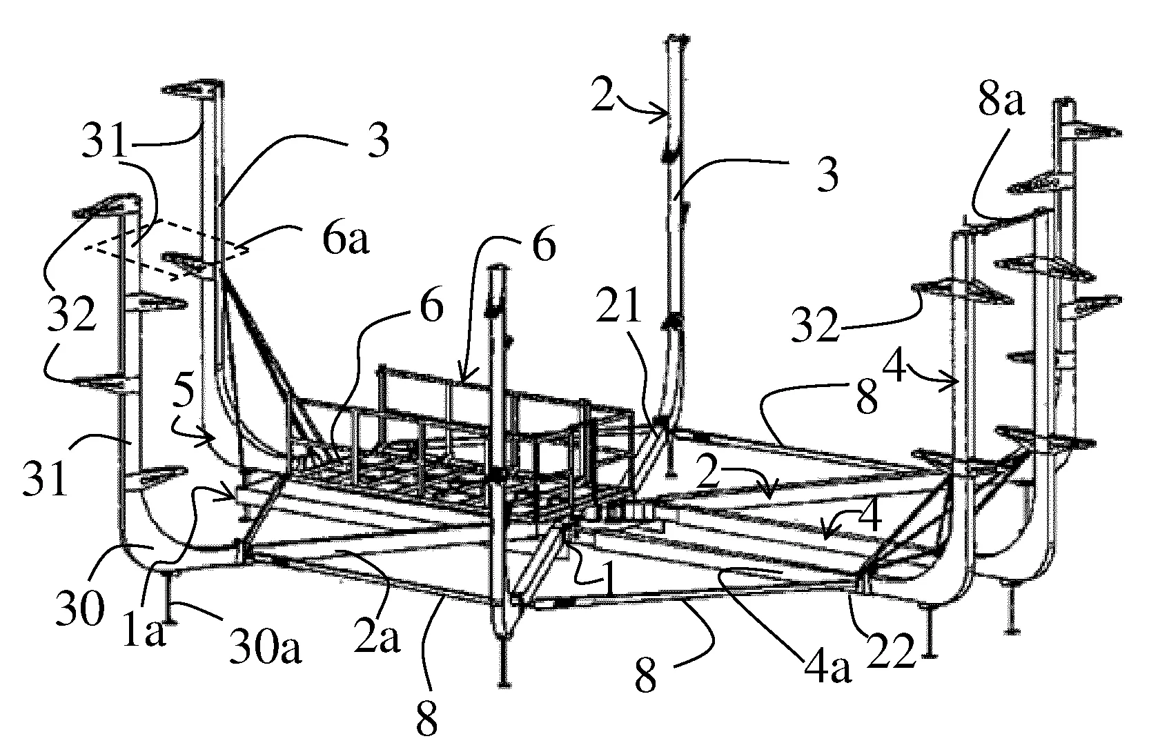 Dispositif de support de parcours acrobatique