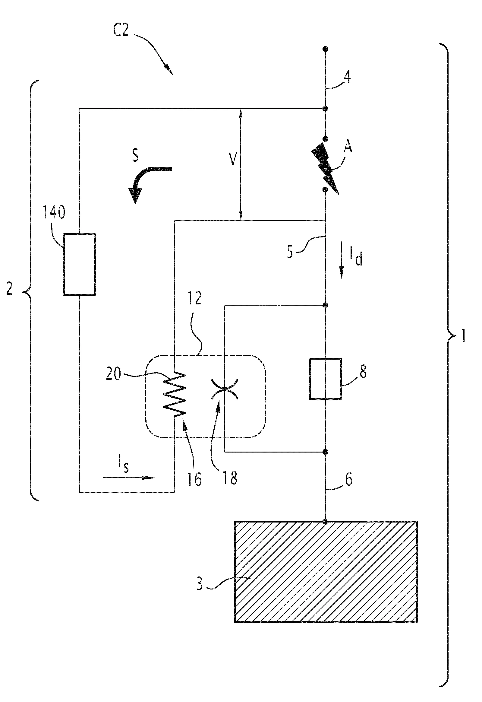 Dispositif de protection pour un circuit electrique, circuit electrique equipe d'un tel dispositif et procede de protection d'un tel circuit electrique
