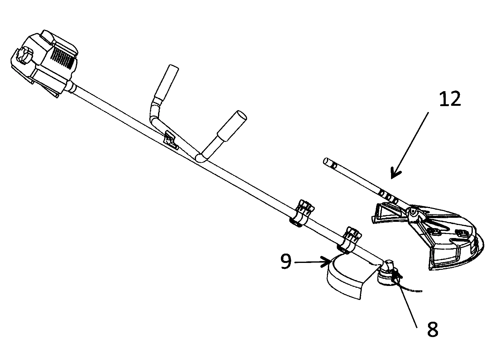 Protection pour debroussailleuse pour tonte reglable en hauteur et bordure