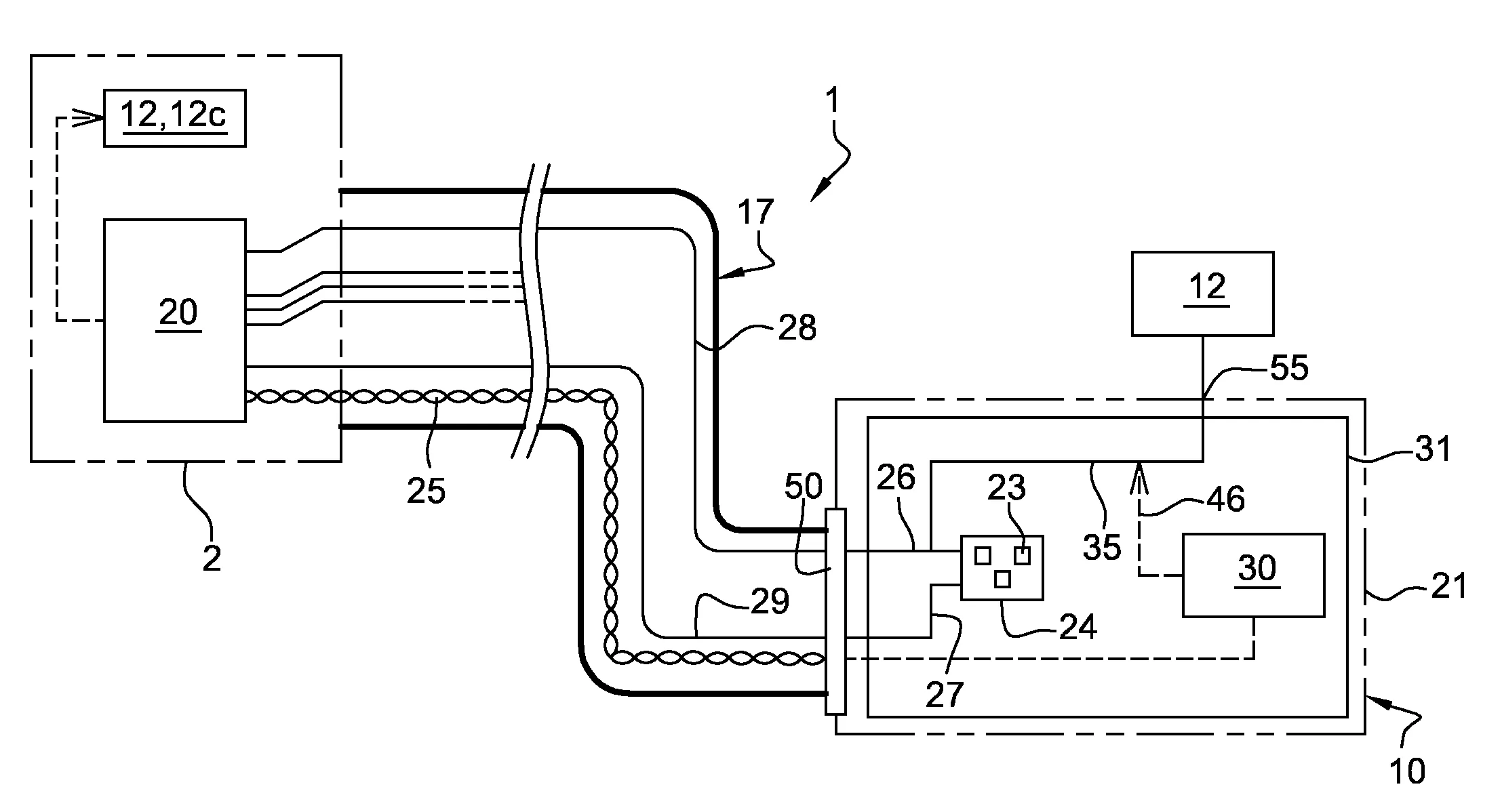 Feu arriere de vehicule et systeme de commande d’un accessoire d’un vehicule
