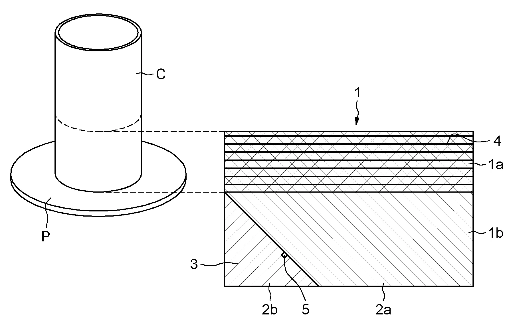 Procede d'etancheite mettant en oeuvre une armature de maintien en carbone craque