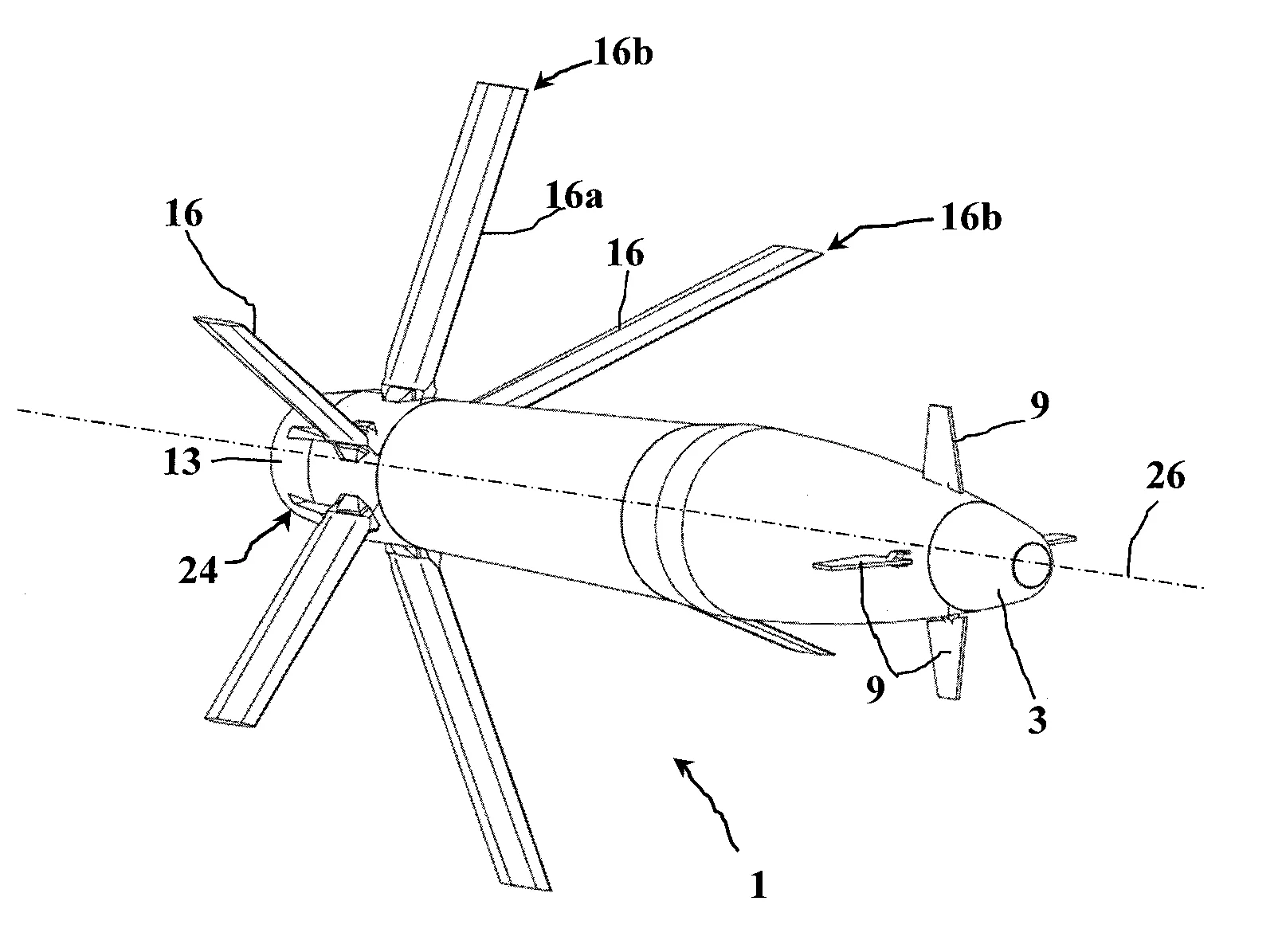 Projectile d'artillerie ayant une phase pilotee.