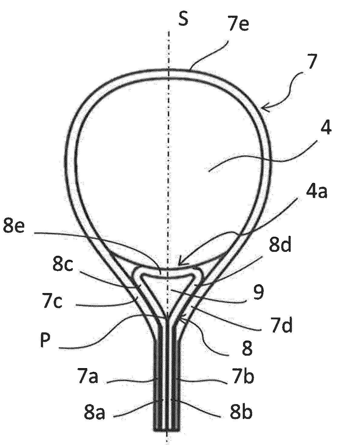 Raquette, en particulier structure de raquette de padel