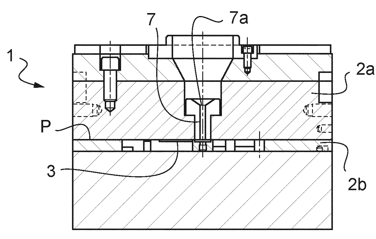 Empreinte pour outillage de plasturgie et procede de plasturgie