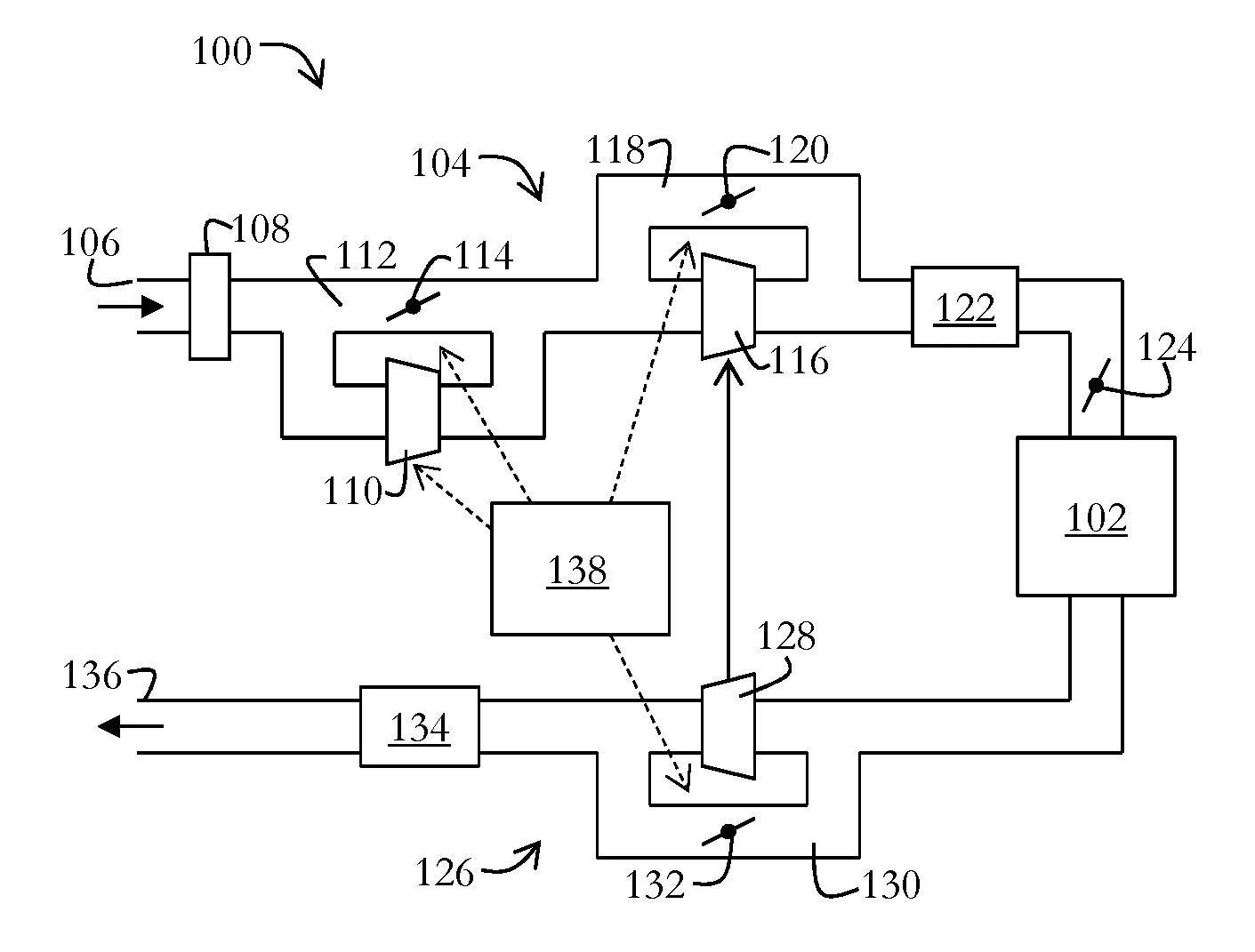 Systeme de moteur avec compresseur electrique pilote