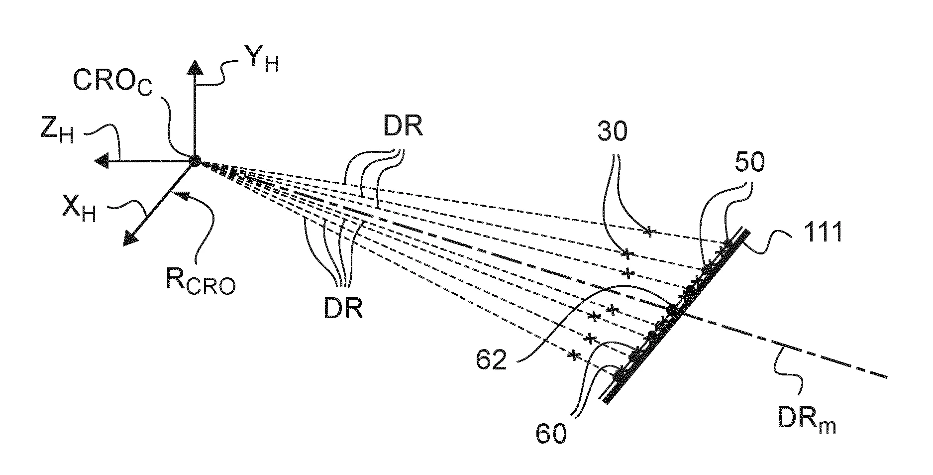Methode de determination d'un parametre de comportement visuel d'un individu et dispositif de test associe
