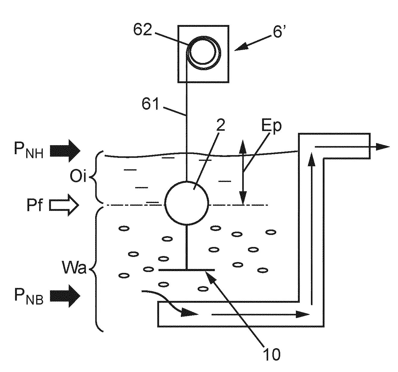 Dispositif convenant pour la mesure de niveau d'une fraction aqueuse