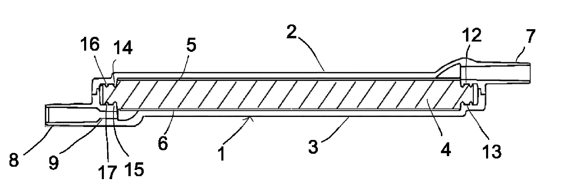 Unite de filtration rigide comprenant des saillies de compression