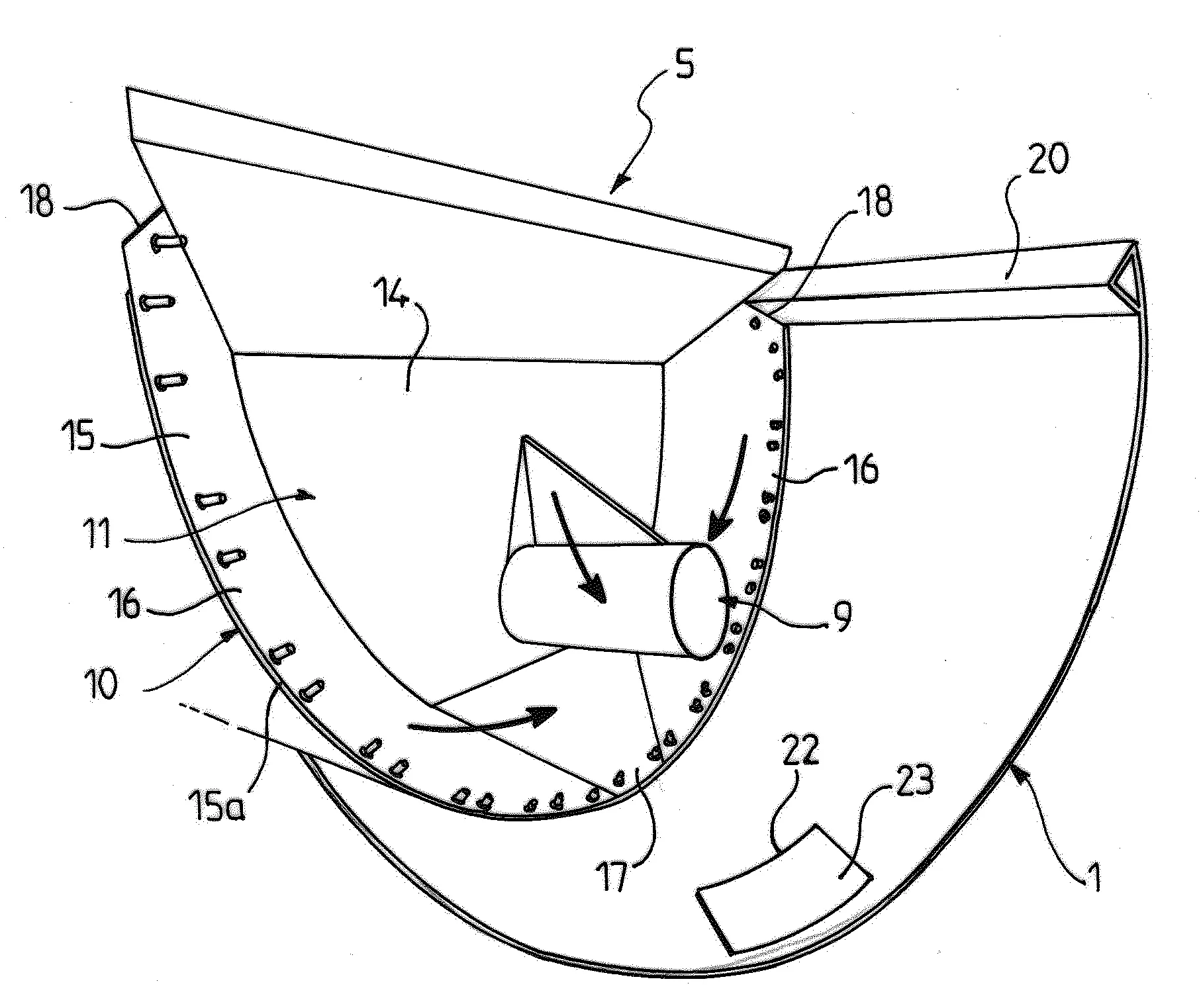 Bouclier de poussee, dispositif de poussee comprenant un tel bouclier, benne poussoir equipee d'un tel dispositif de poussee, et vehicule porteur correspondant