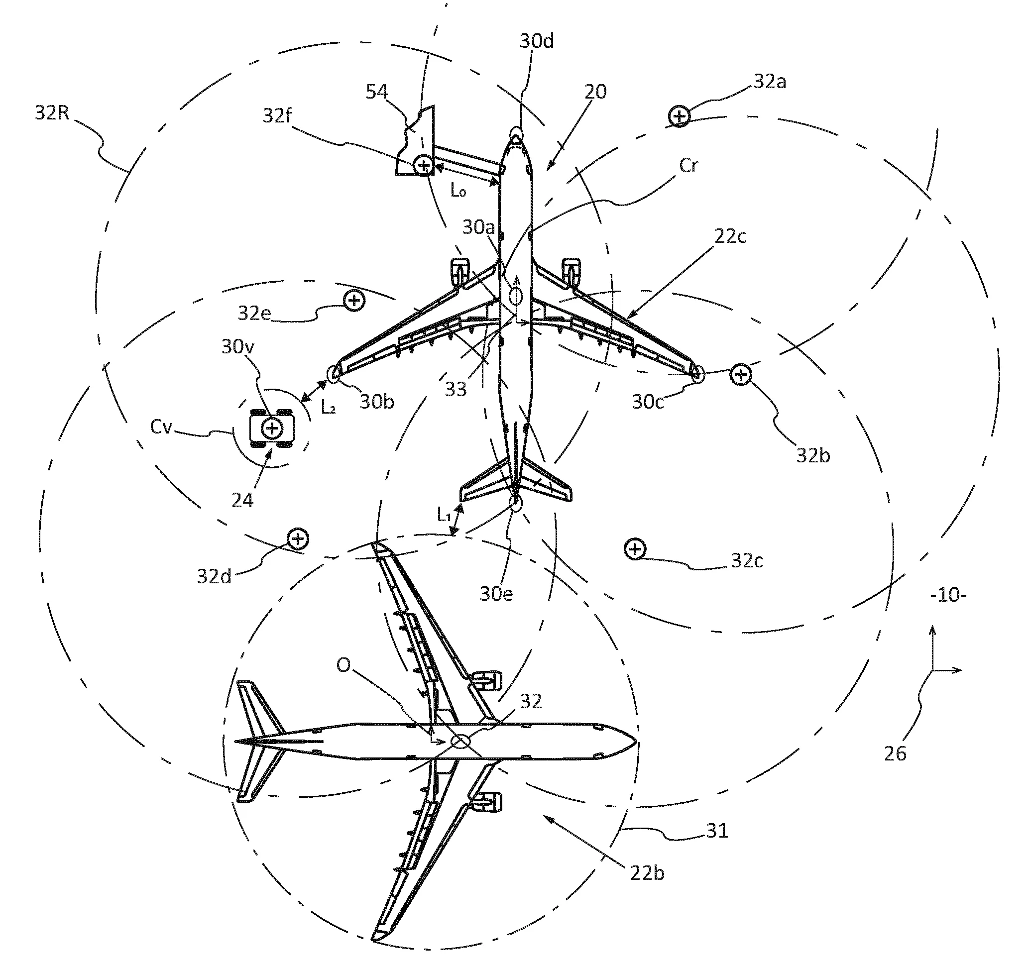 Procede de detection de collisions sur une installation aeroportuaire et dispositif pour sa mise en oeuvre