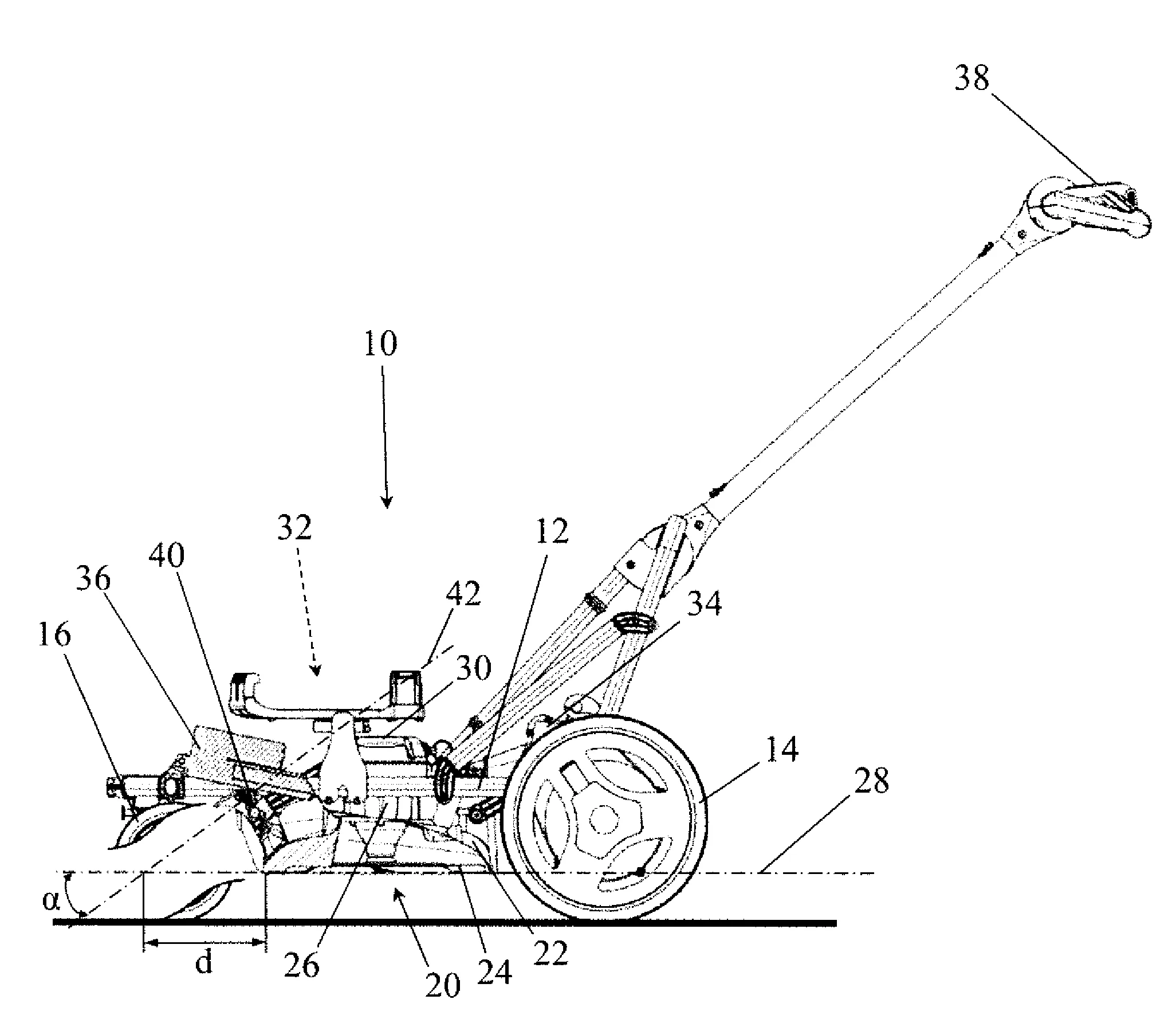 Tondeuse electrique anticipative et procede de pilotage d'une telle tondeuse.