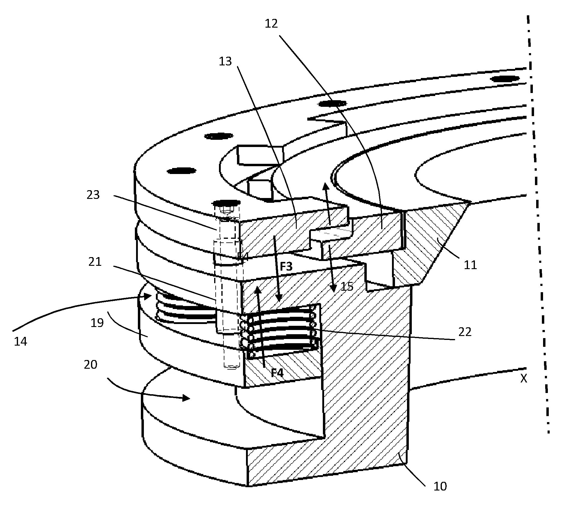 Outillage permettant la fabrication d’un produit en metal par coulee en charge