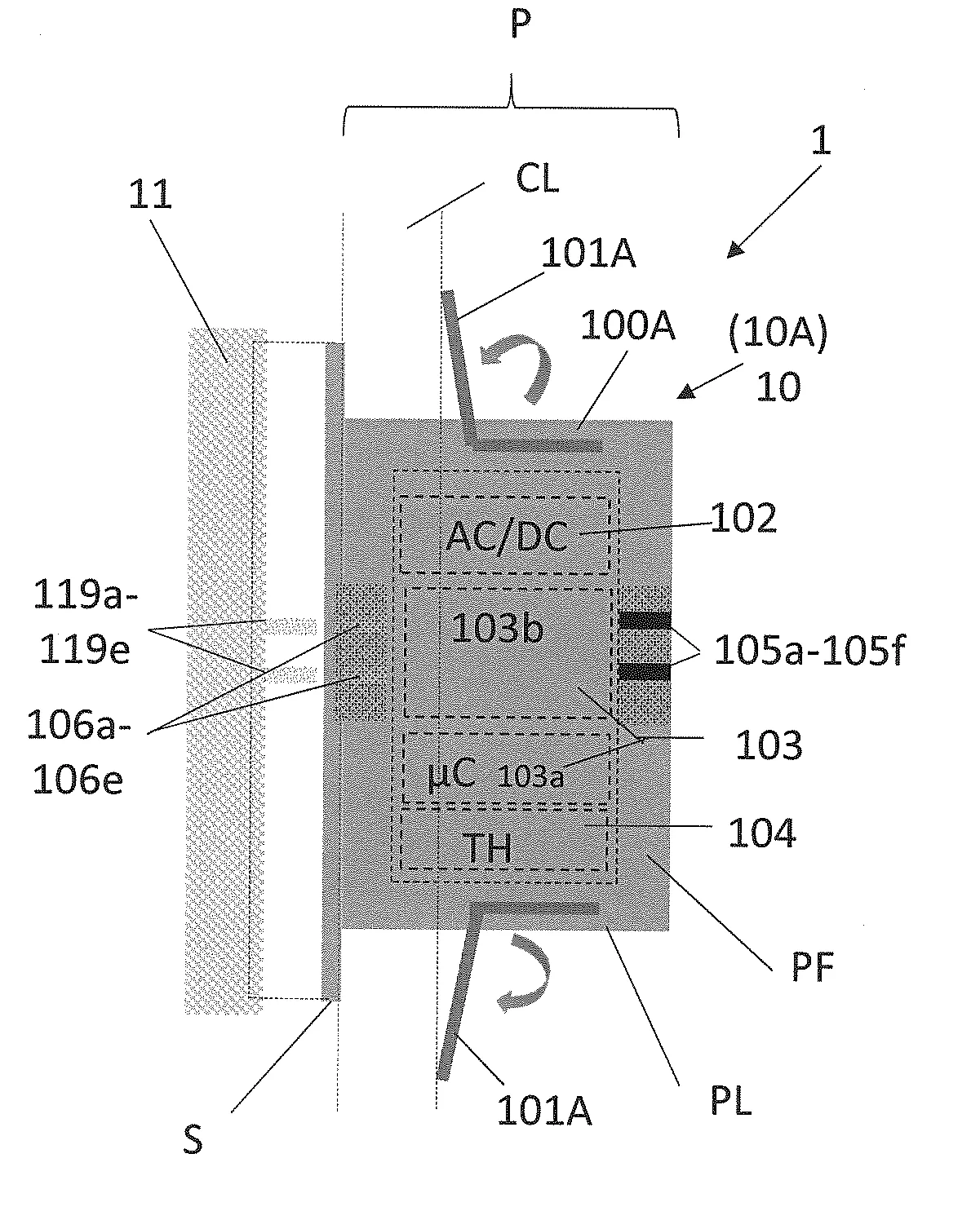 Boitier electrique encastrable et interface de commande adaptable sur ce boitier