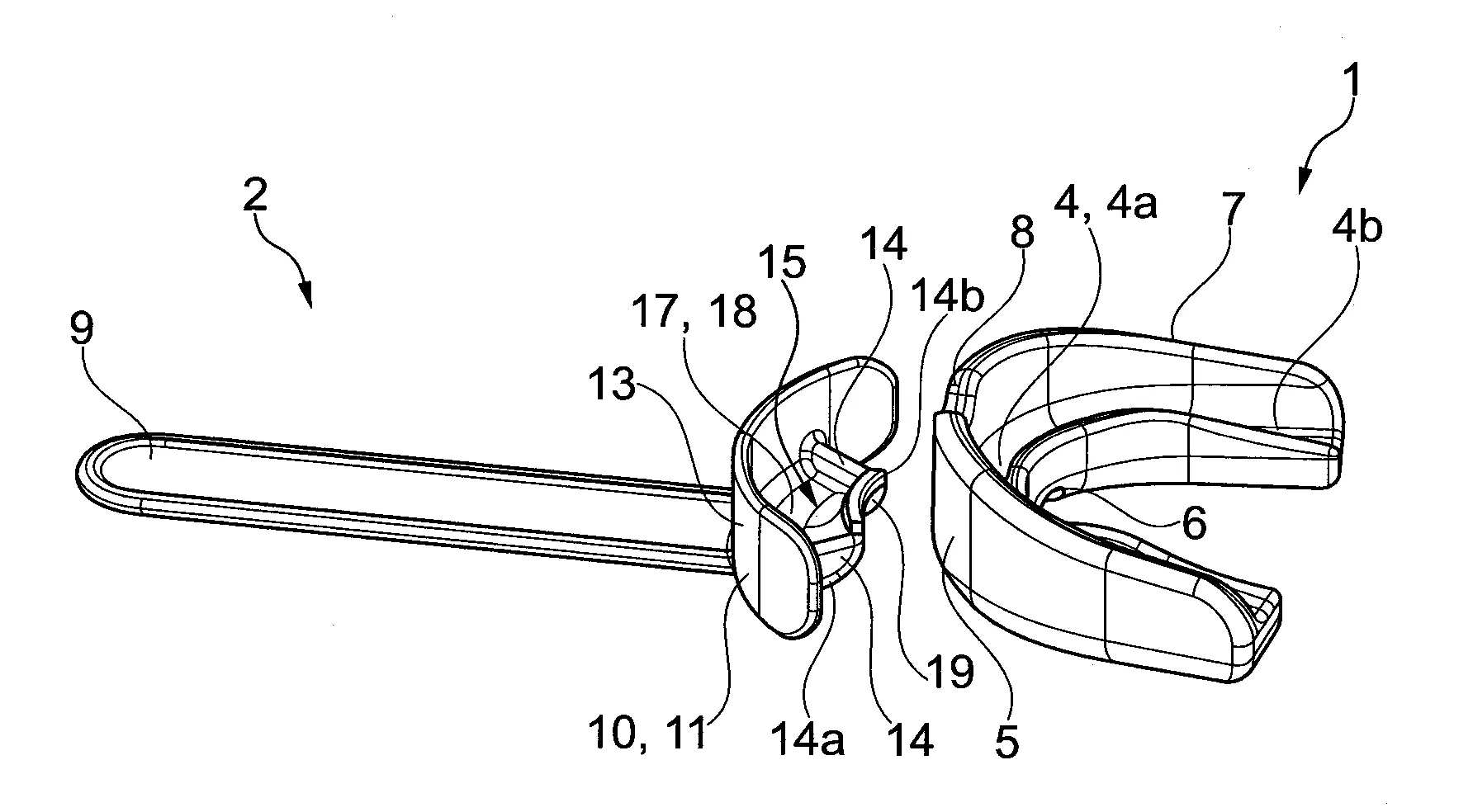 Ensemble comprenant une ebauche de protege dents et un outil pour la prise d'empreinte d'un arc dentaire