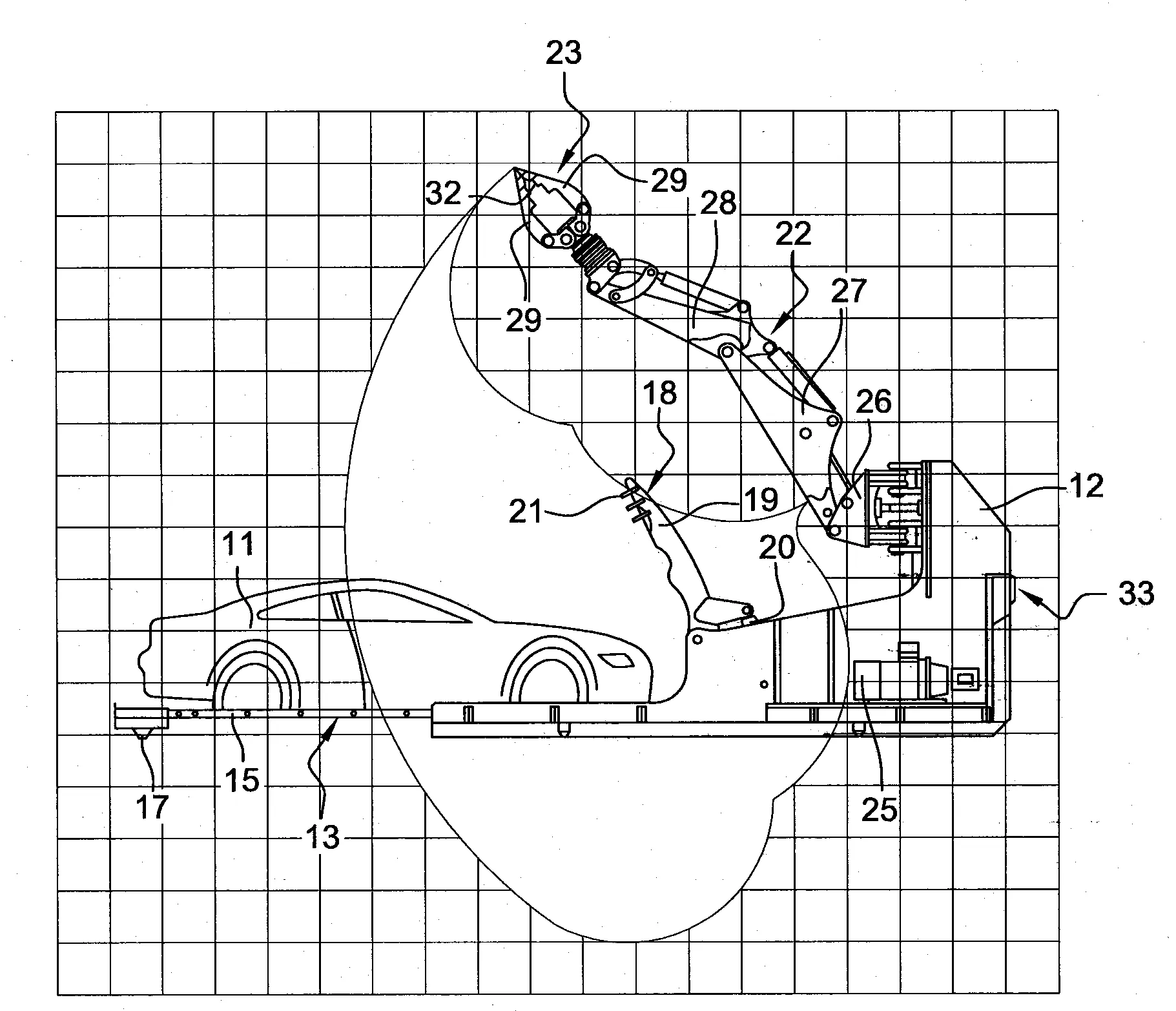 Systeme transportable et energise pour le demontage destructif de vehicules automobiles hors d’usage