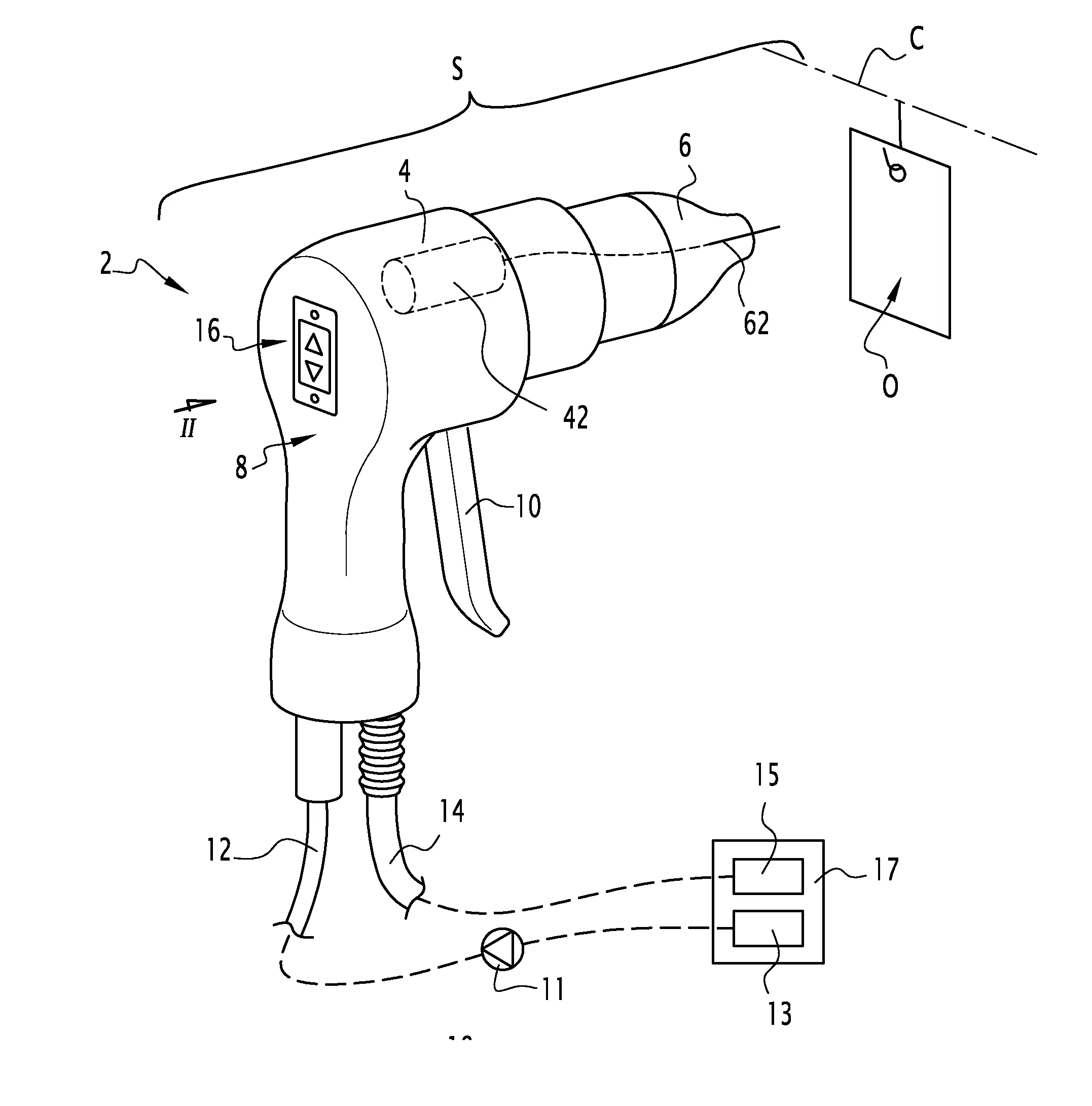 Pistolet manuel d'application d'un produit de revetement et station d'application d'un produit de revetement comprenant un tel pistolet