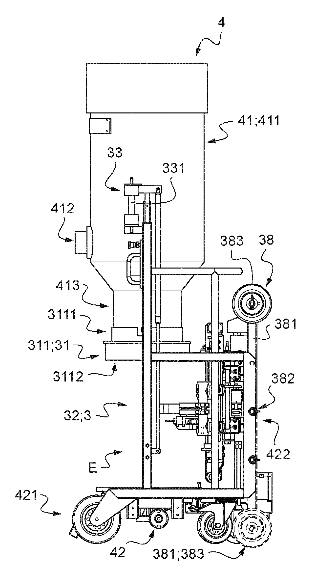 Installation pour le rabotage et le conditionnement d'une couche de surface recouvrant un support, dans un milieu confine