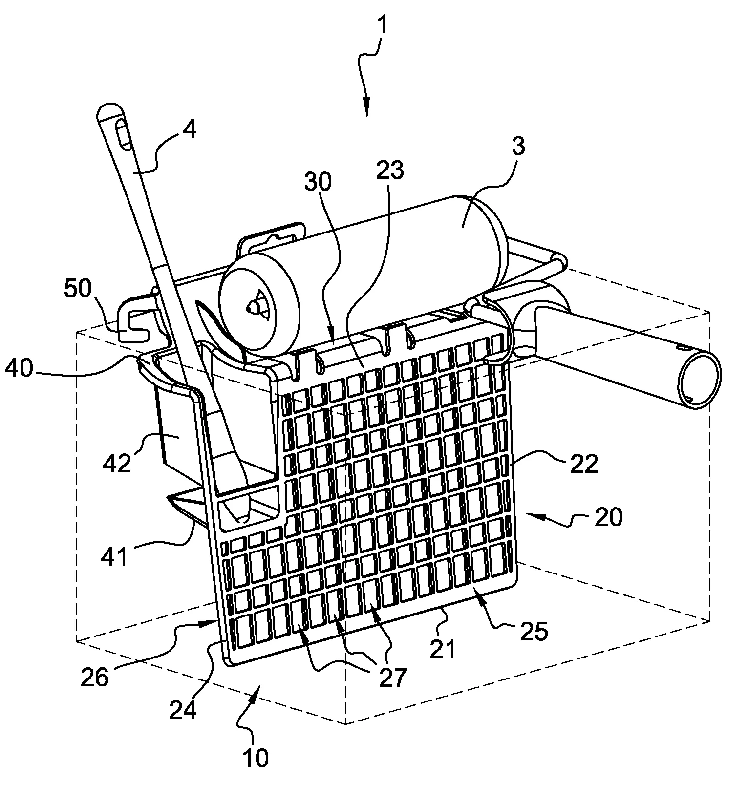 Dispositif pour travaux de peinture, et ensemble d'equipements comprenant un tel dispositif