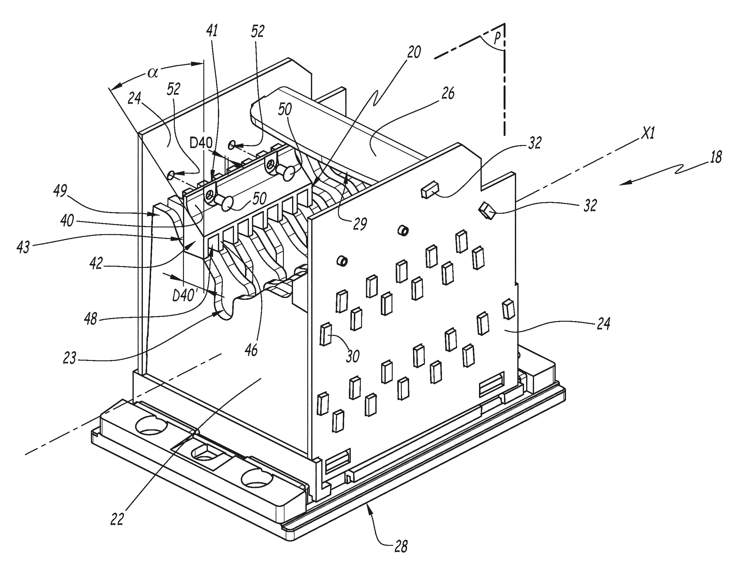 Disjoncteur a coupure dans l'air presentant une chambre de coupure d'arc electrique amelioree